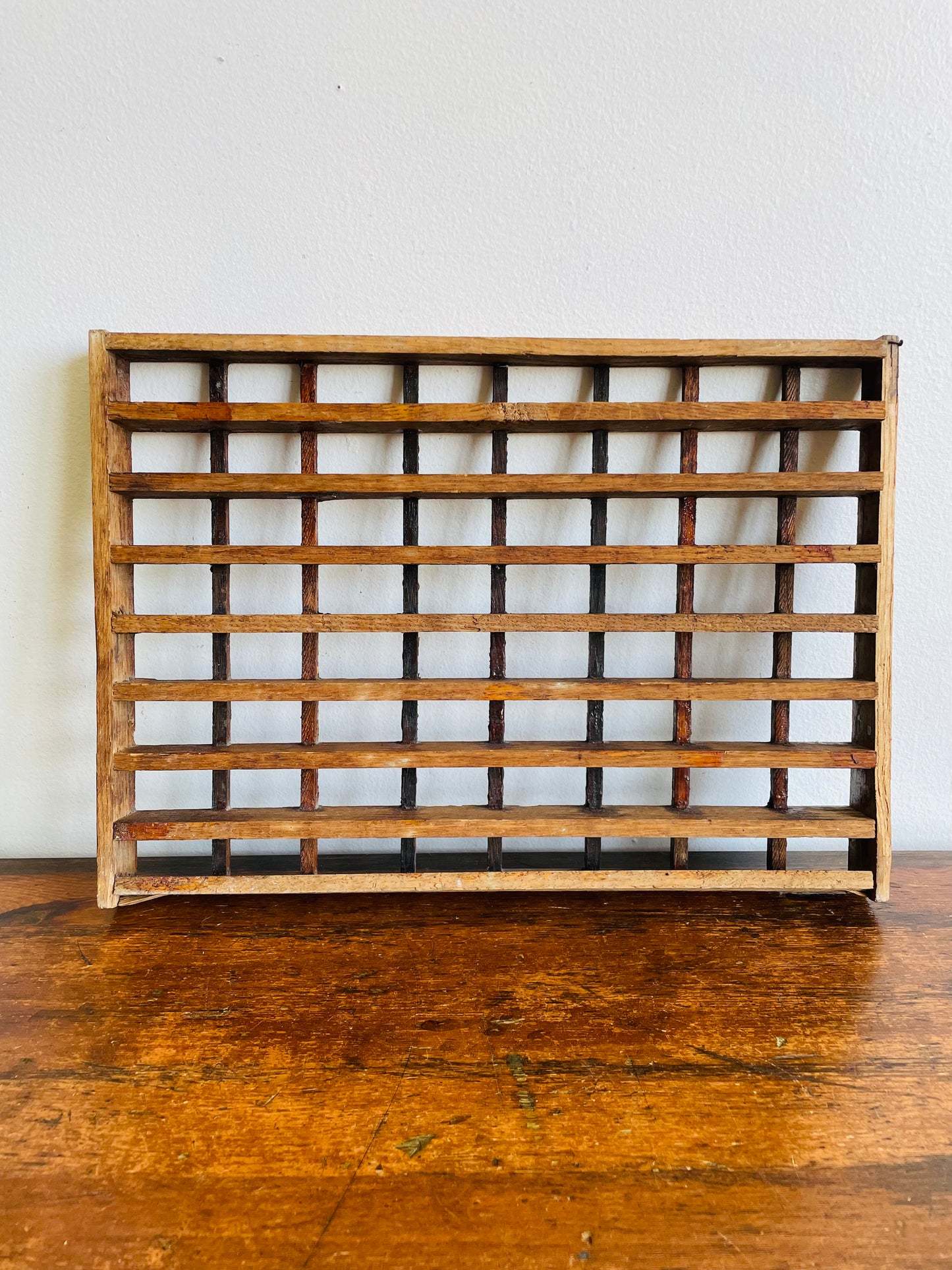 Antique 1900s Wood Heating Vent or Cold Air Return Grate - Architectural Salvage - Unique Wall Decor or Knickknack Curio Display Shelf! - 15" by 11" - Tuttle & Bailey MFG. Co. Bridgeburg, Ontario