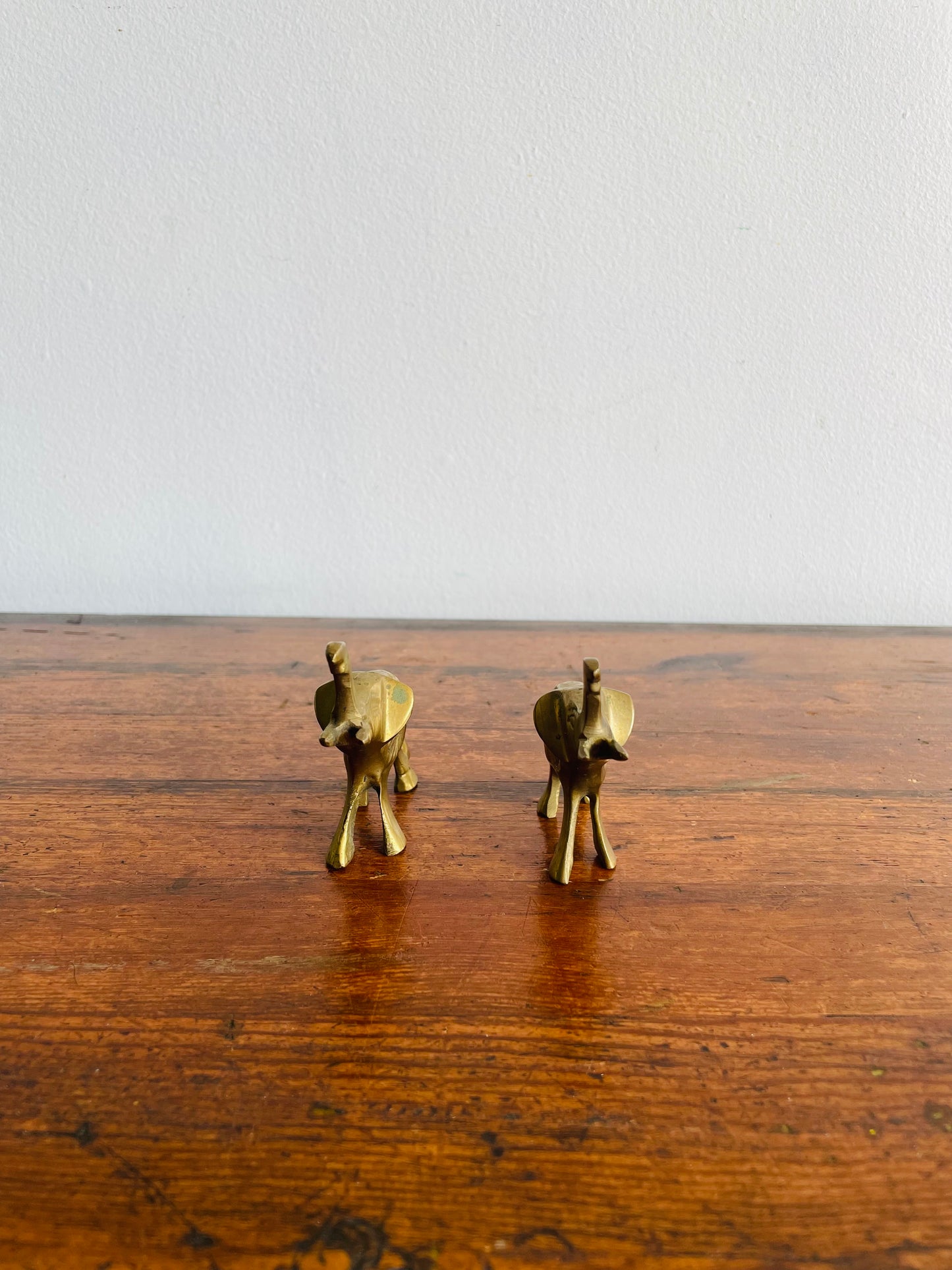 Brass Elephant Figurine Bottle Openers - Set of 2