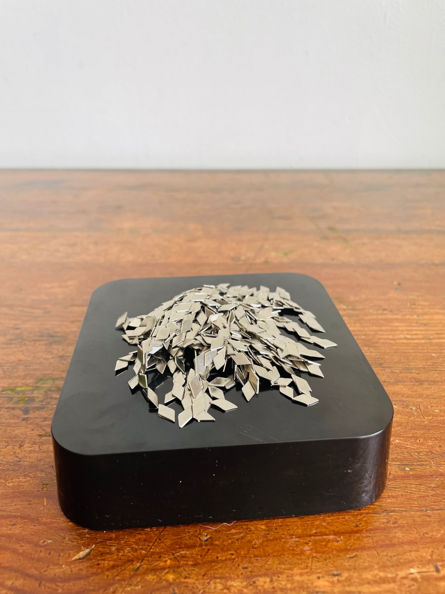 Vintage 1973 Crdl Inc. Magnetic Moldable Desk Toy Paperweight Puzzle Sculpture Game - Mini Metal Pieces to Shape for Hours of Fun! - Made in Hollywood, California