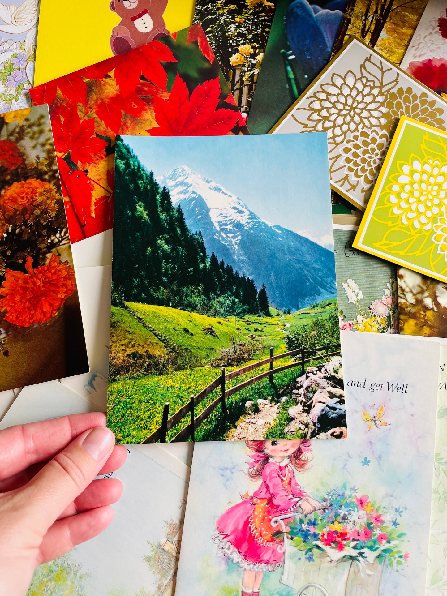 Vintage Box of Unused Assorted Greeting Cards for All Occasions - Set of 34 with Envelopes