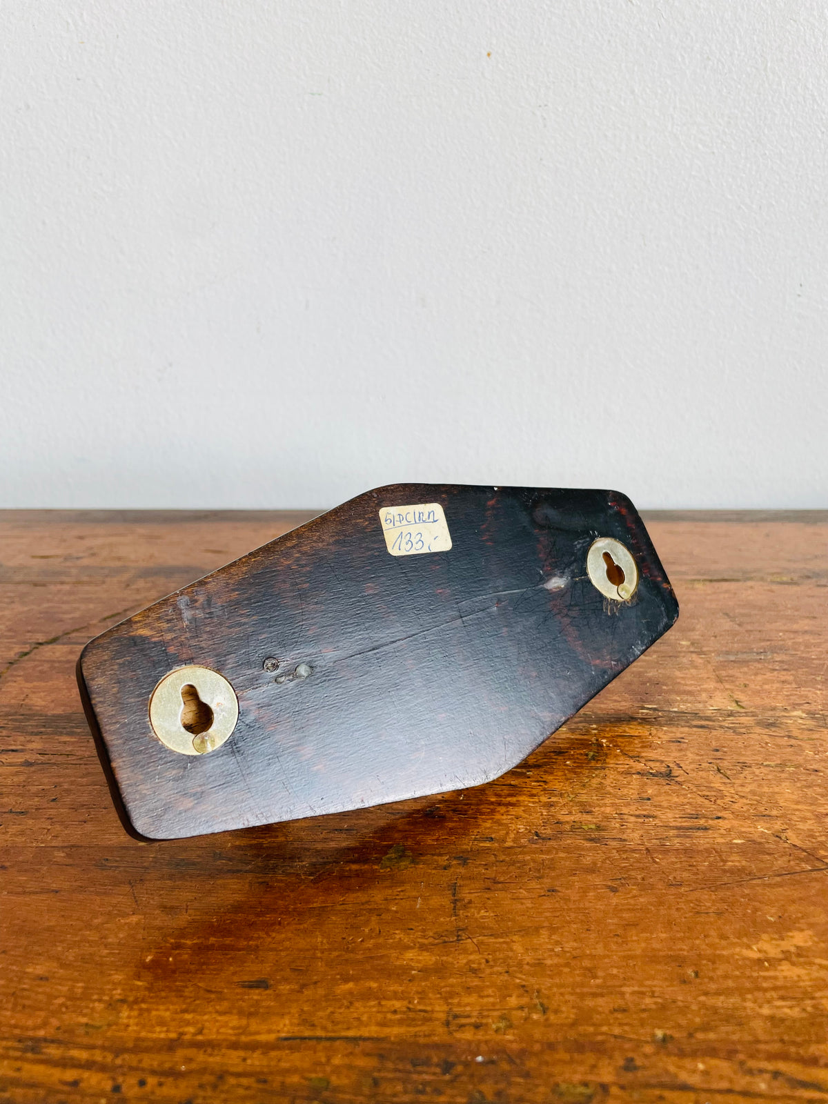 Vintage Wood Wall Hook Hanger with Two Hooks for Hanging