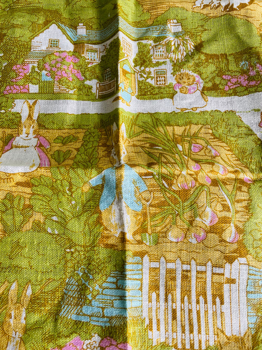 *Brand New Vintage* The Land of Beatrix Potter Irish Linen Tea Towel - Designed for the National Trust by Pat Albeck