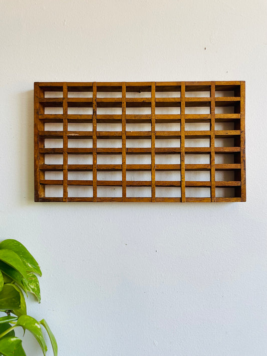 Antique 1900s Wood Heating Vent or Cold Air Return Grate - Architectural Salvage - Unique Wall Decor or Knickknack Curio Display Shelf! - 14" by 8"
