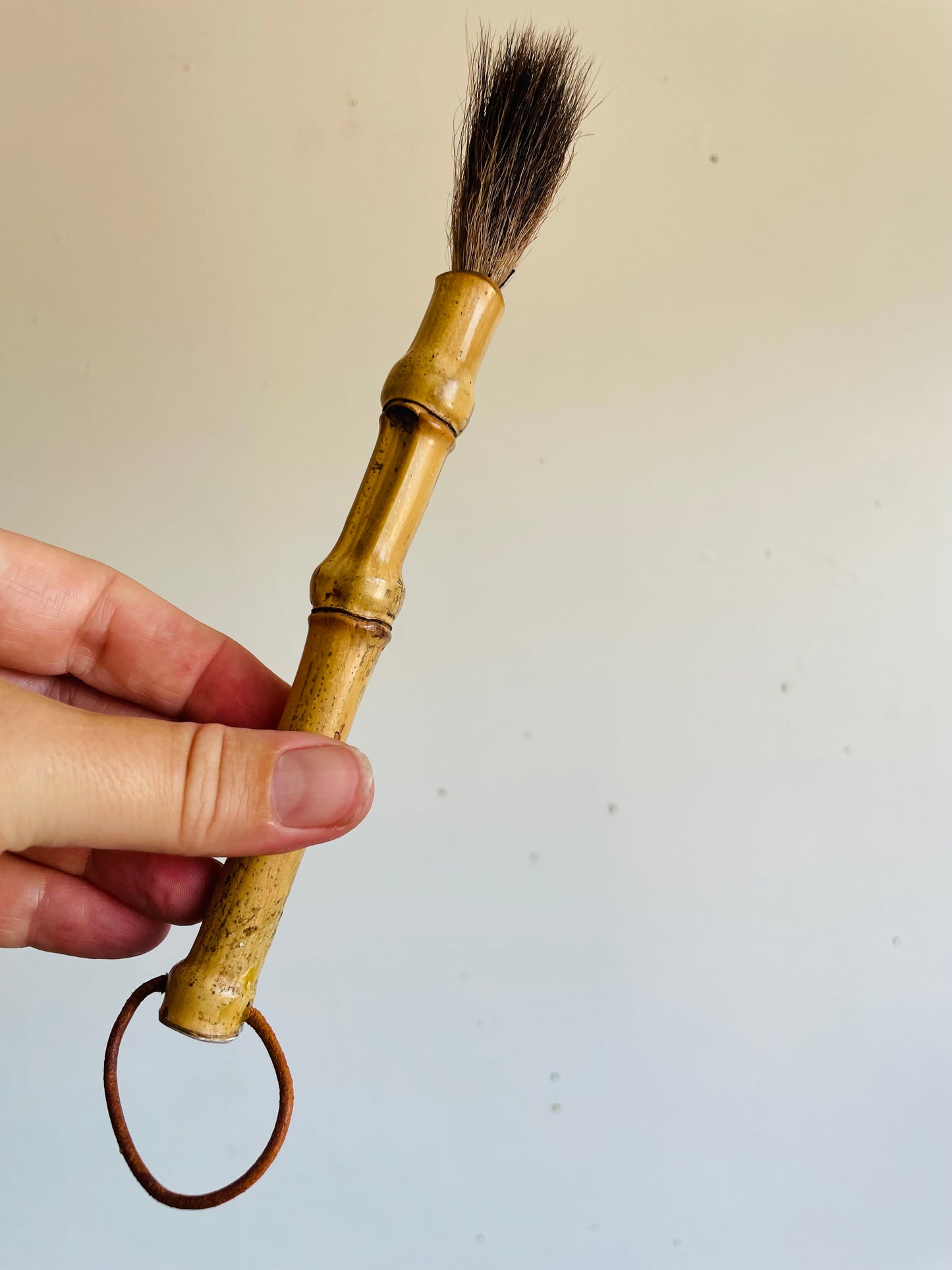 Vintage Bamboo Handle Calligraphy Brush with Horse Hair