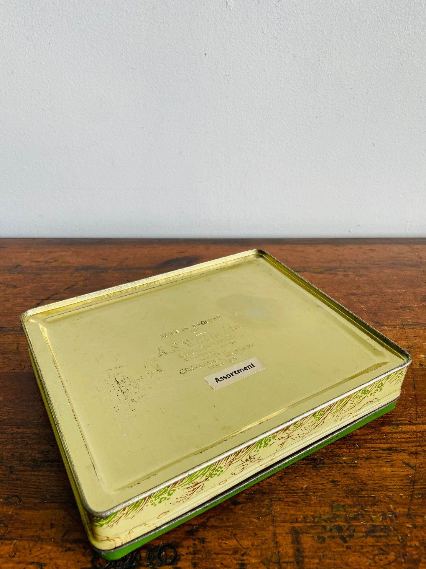 Vintage Candy Tin with "Mother and Son" Horse Scene - H.W.B. Davis, R.A. - A.S. Wilkin Ltd. Cremona & Red Boy Toffees - England