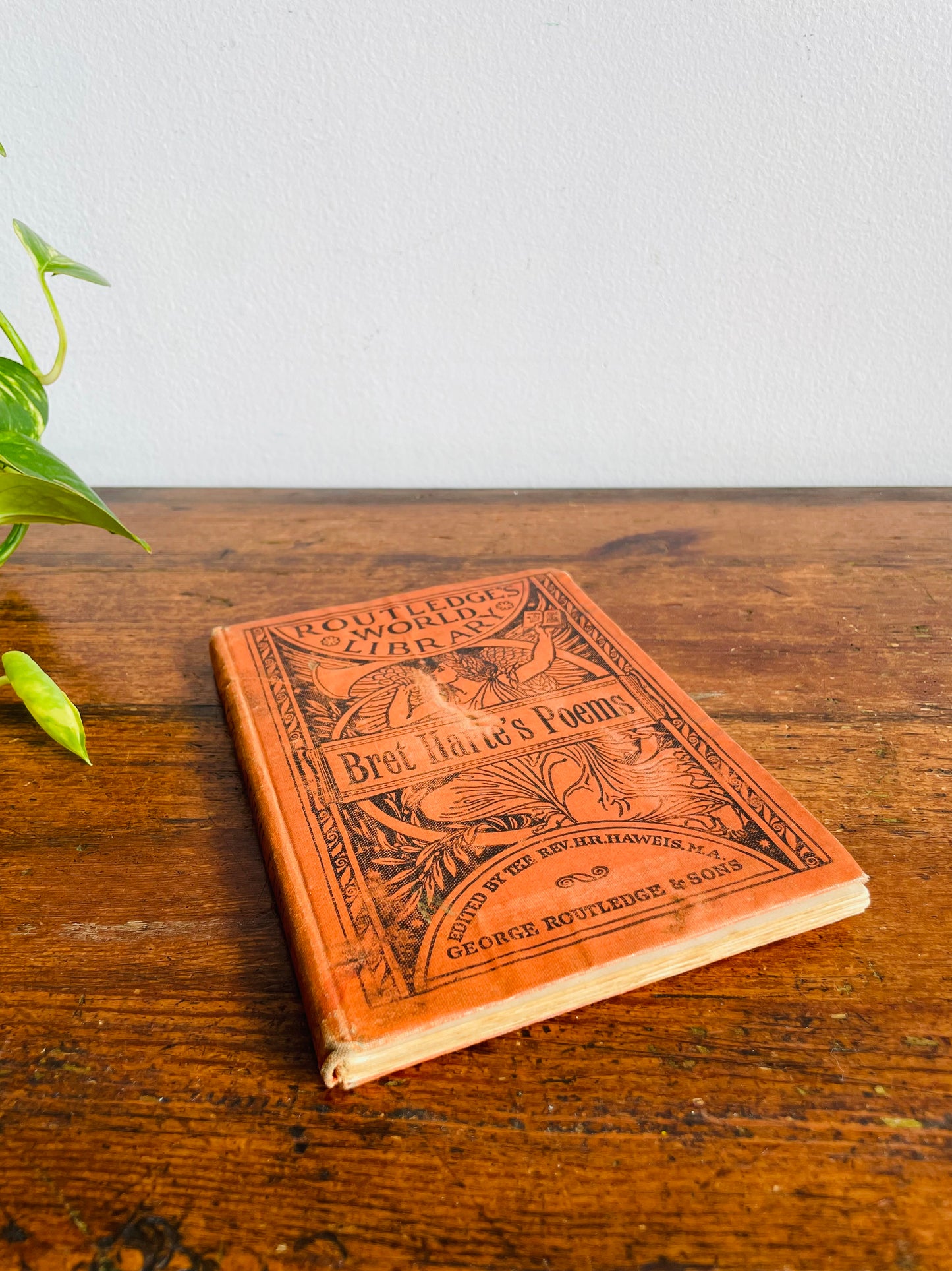 Antique 1886 Poetical Works of Bret Harte Hardcover Book Edited by Rev. H.R. Haweis - Routledge's World Library - Poems & Poetry - 140 Years Old!