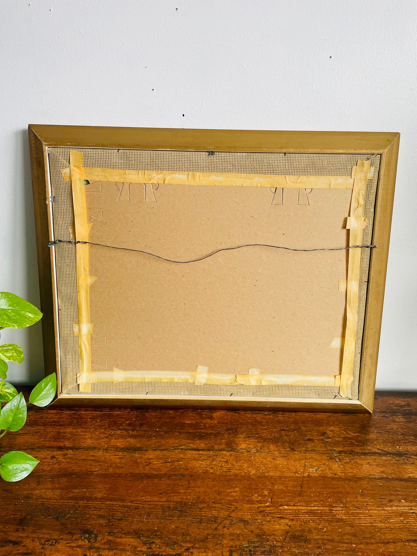 Vintage 1997 Adorable Needlepoint Embroidery Picture of Dog Breeds on Seafoam Green Background in Wood Frame - Beagle, Poodle, Schnauzer, Doberman, St. Bernard & Sheepdog