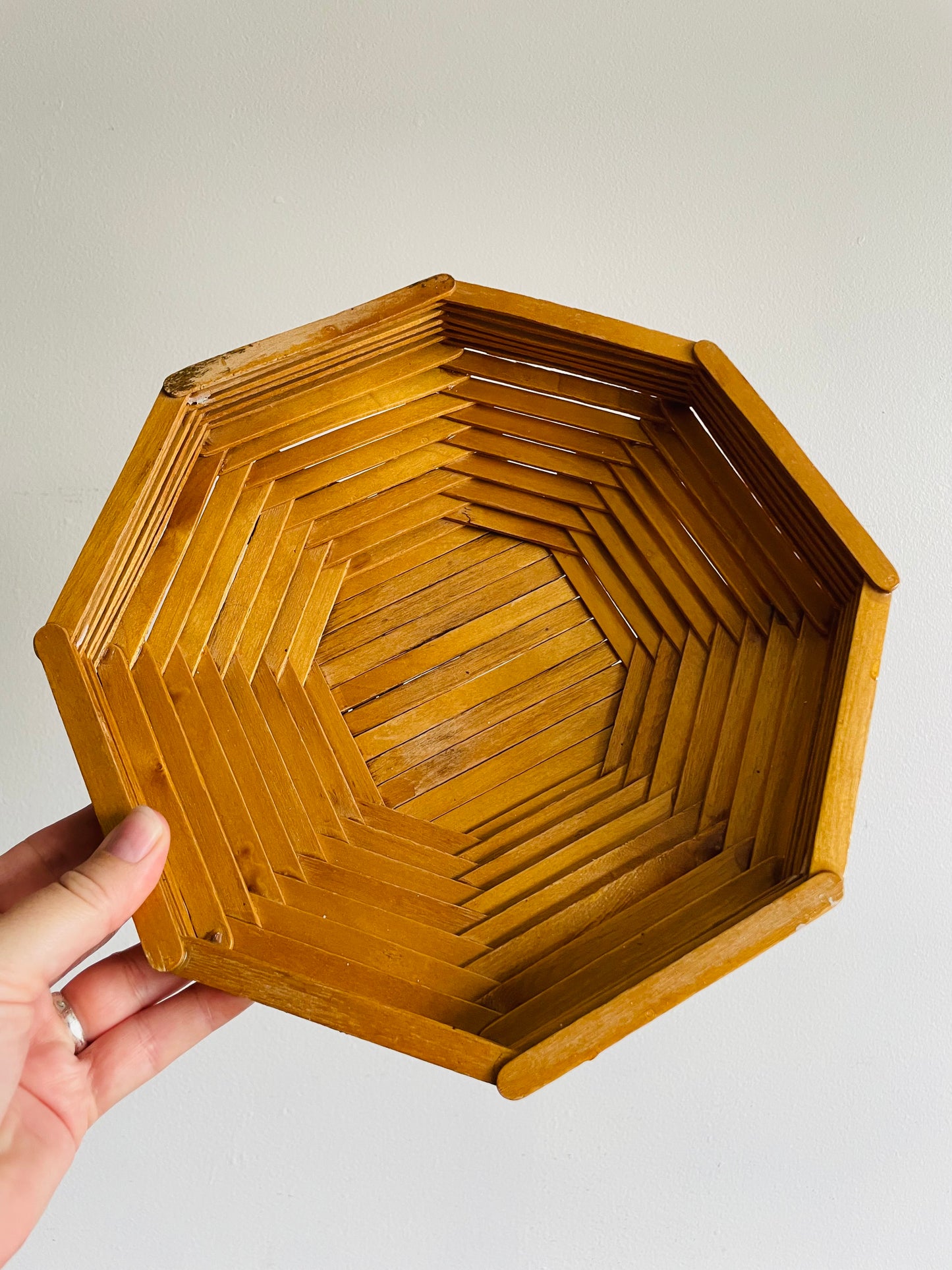 Handmade Wooden Popsicle Stick Bowl