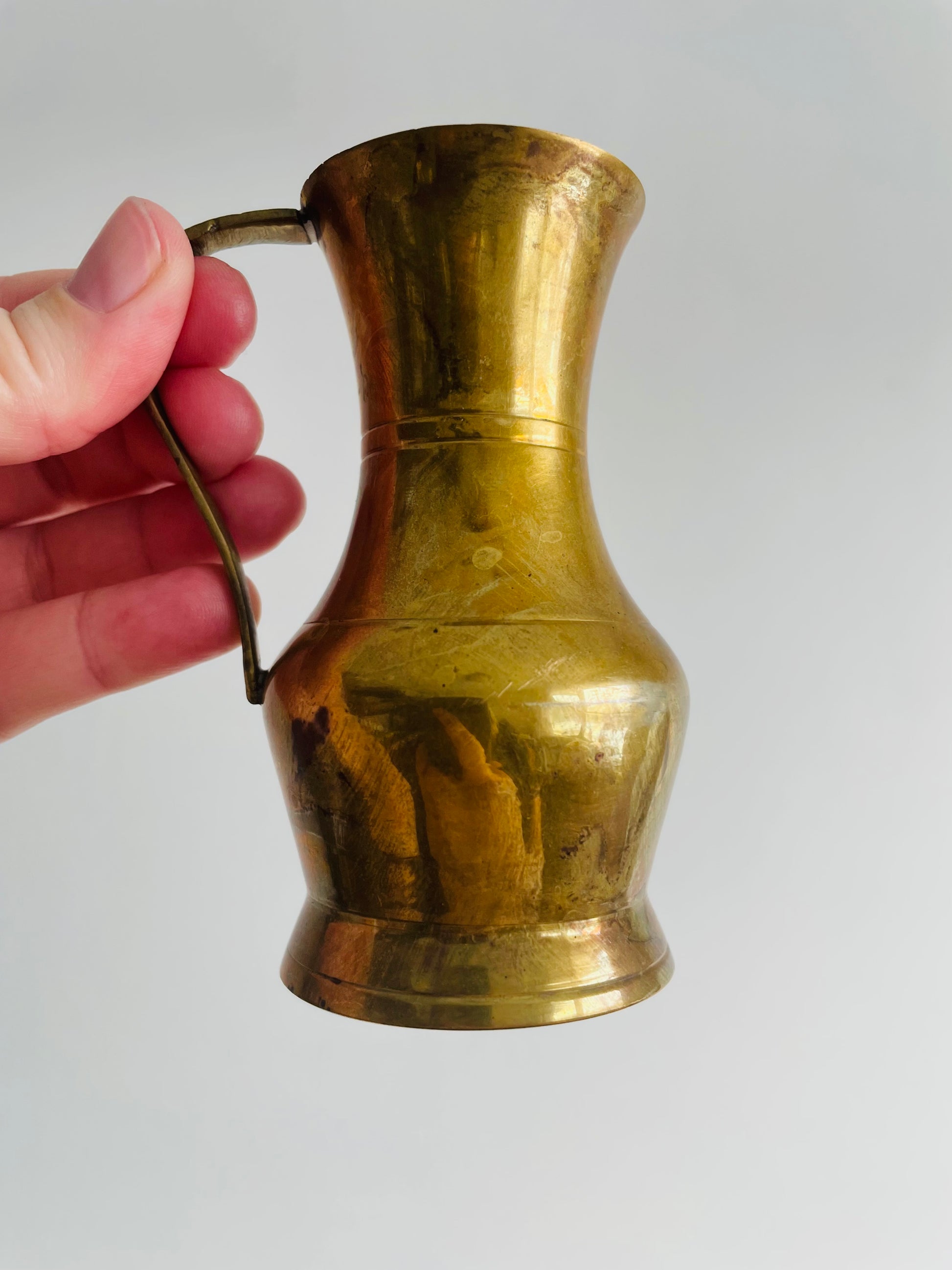 Solid Brass Pitcher Vase Jugs - Made in India - Set of 2