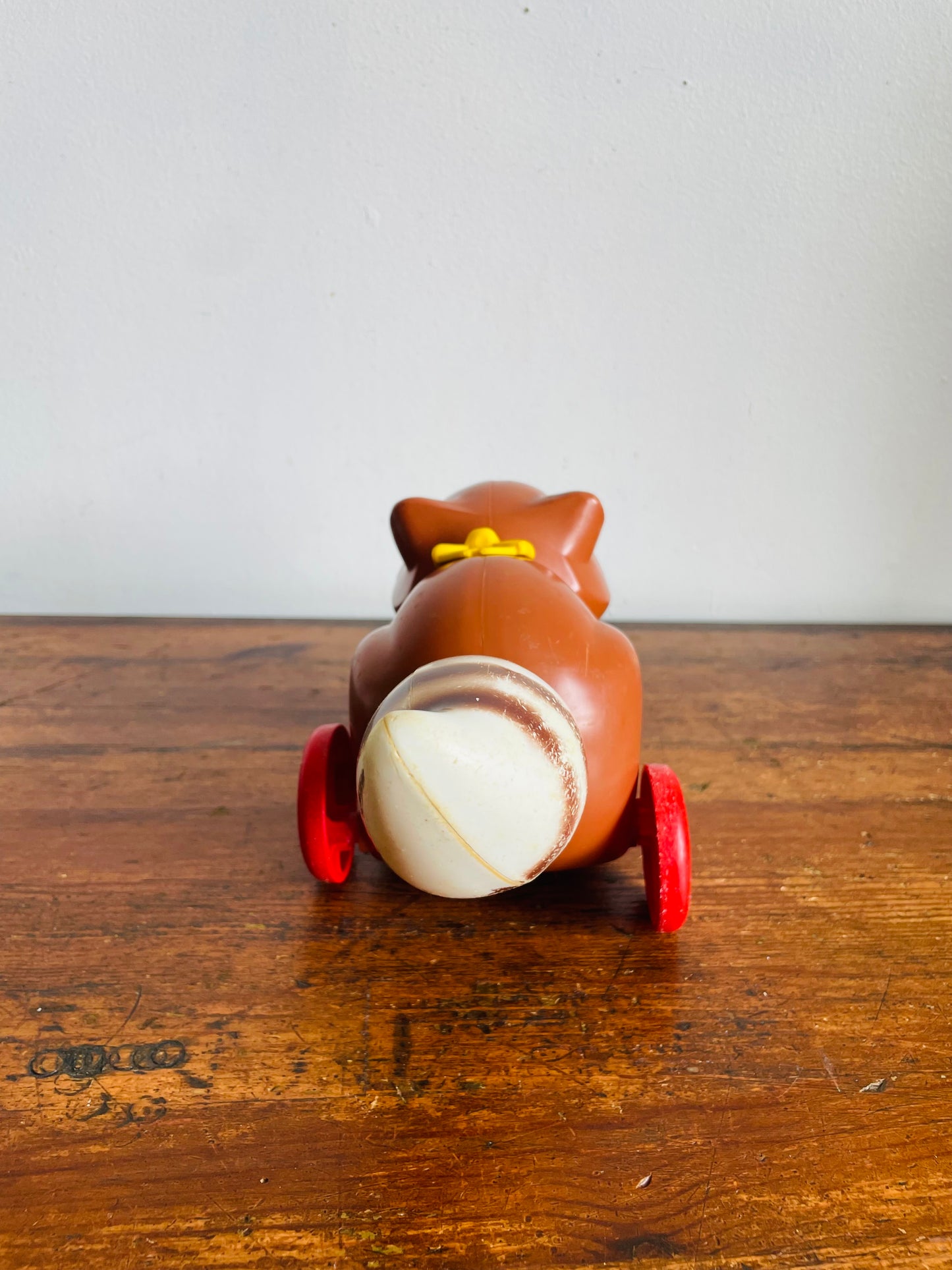 Vintage 1979 Fisher Price #172 Roly Raccoon Pull Toy