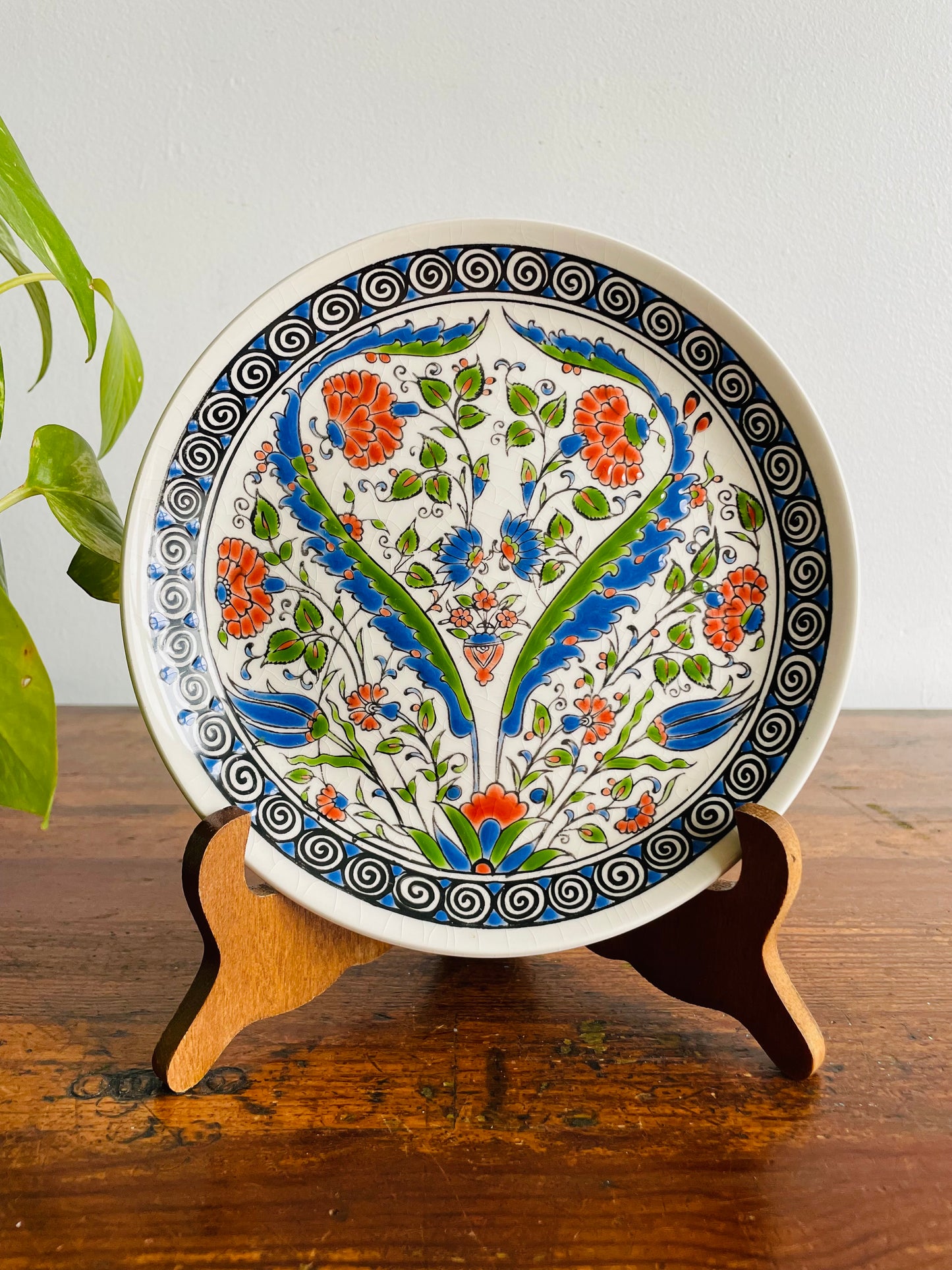 Handmade Wall Hanging Plate - Lindos Keramik - Asgourou-Rodos Greece