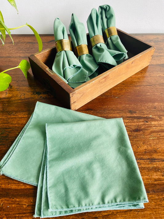 Set of 6 Muted Turquoise Cloth Napkins