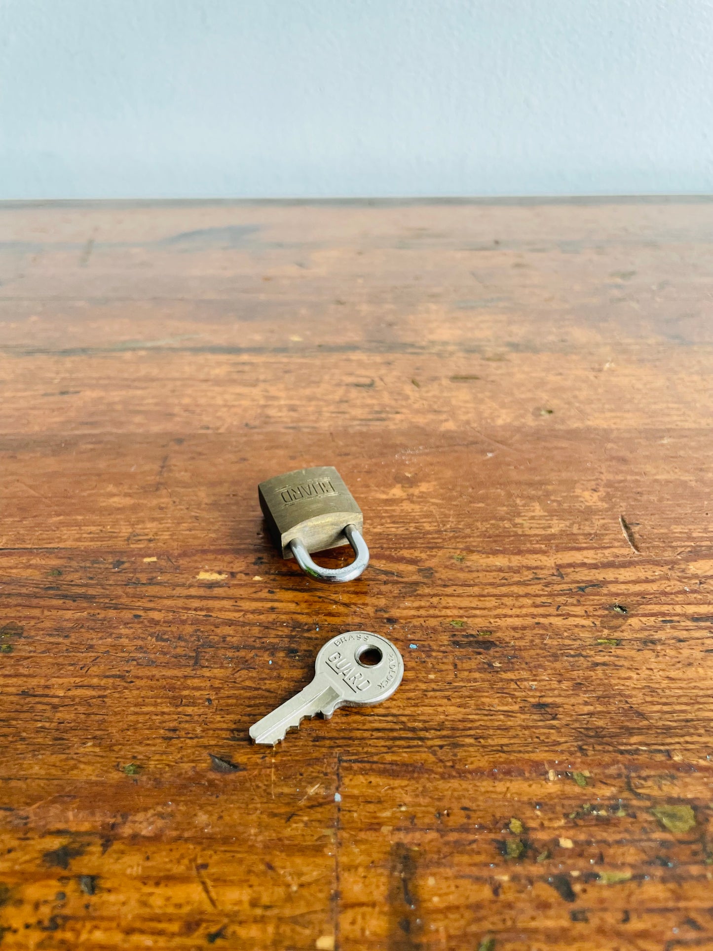 Miniature Guard Brass Padlock with Key