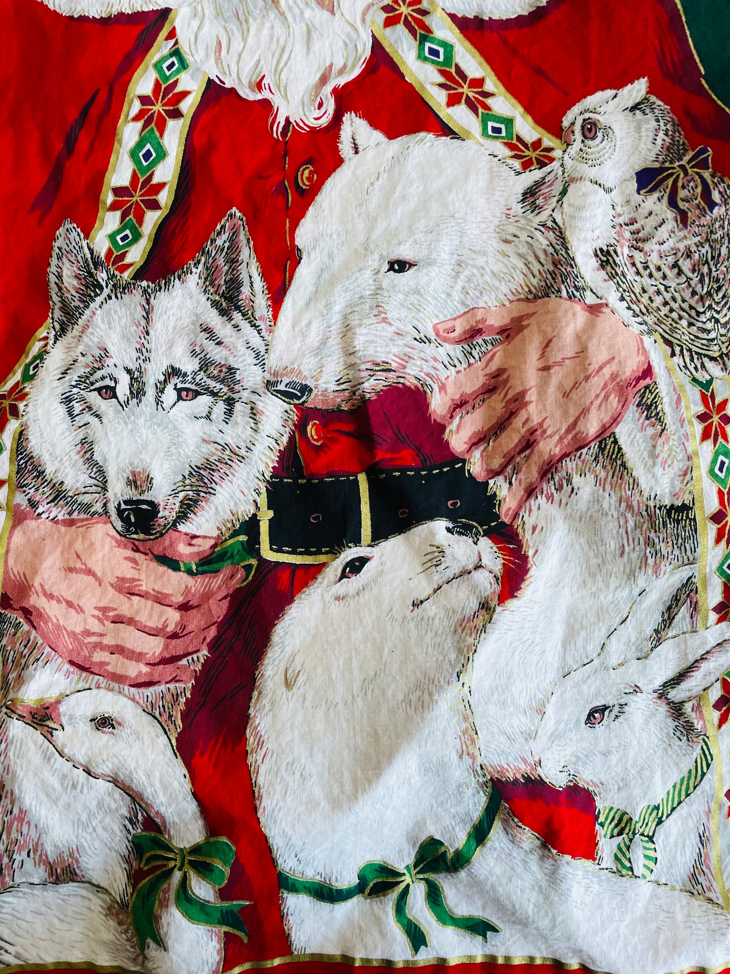 Santa Claus with His Animal Friends Apron