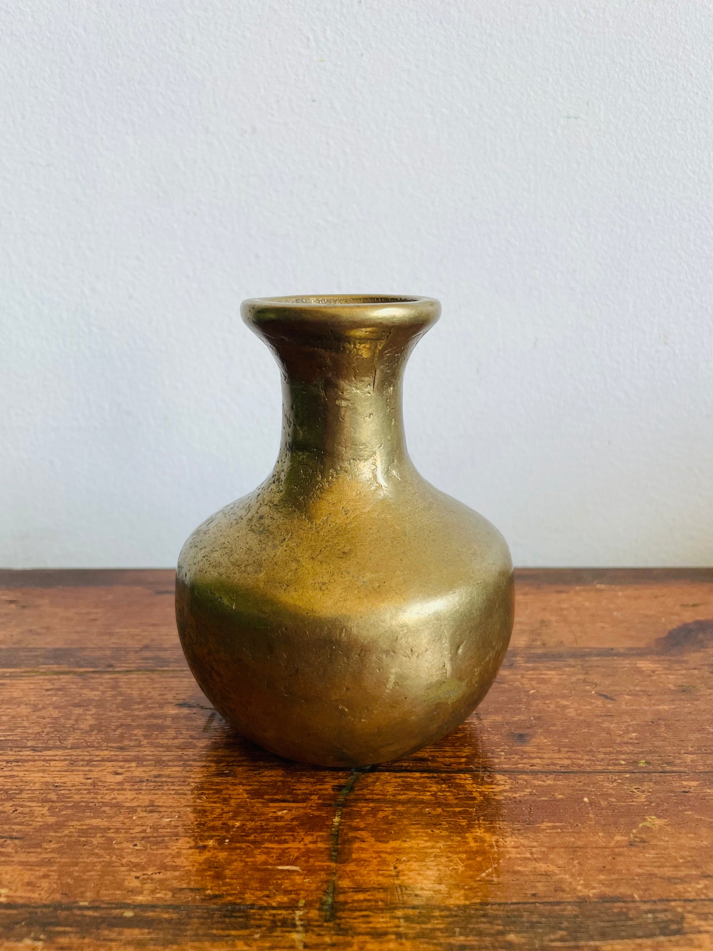 Vintage Very Solid & Heavy Brass Bud Vase