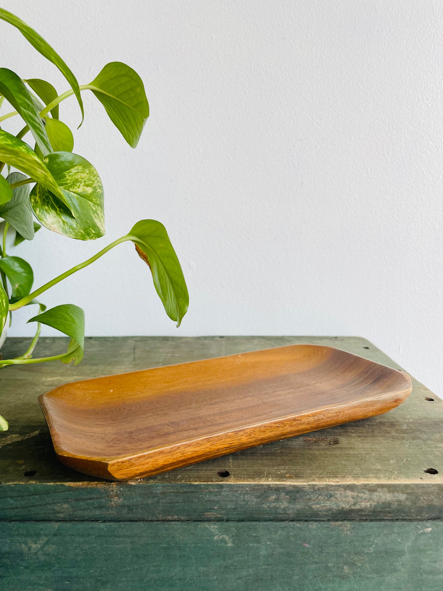 Mini Wooden Trinket Tray Dish - Made in the Philippines - Great for Business Cards, Jewellery, Etc.!