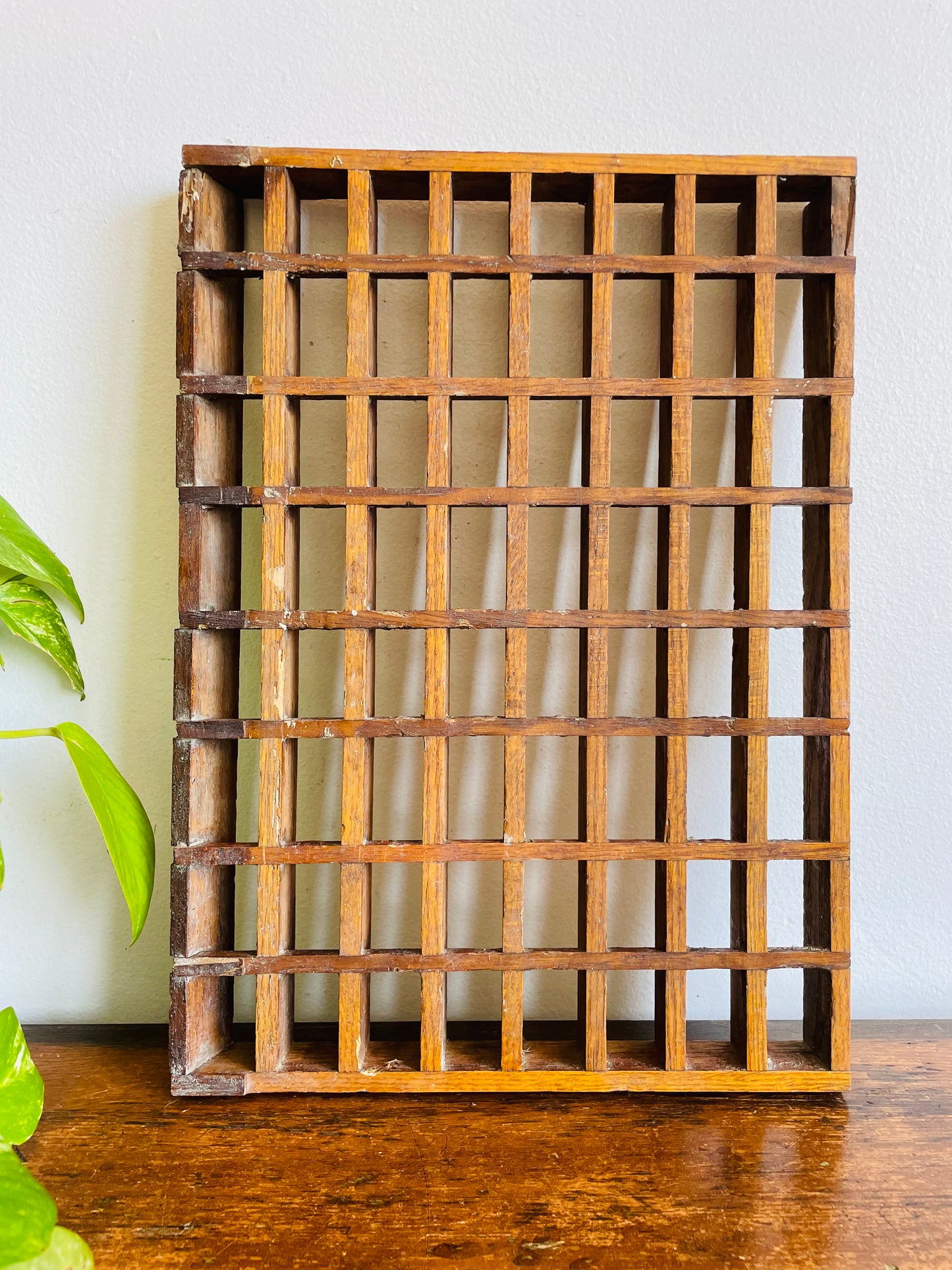 Antique 1900s Wood Heating Vent or Cold Air Return Grate - Architectural Salvage - Unique Wall Decor or Knickknack Curio Display Shelf! - 15" by 11" - Tuttle & Bailey MFG. Co. Bridgeburg, Ontario