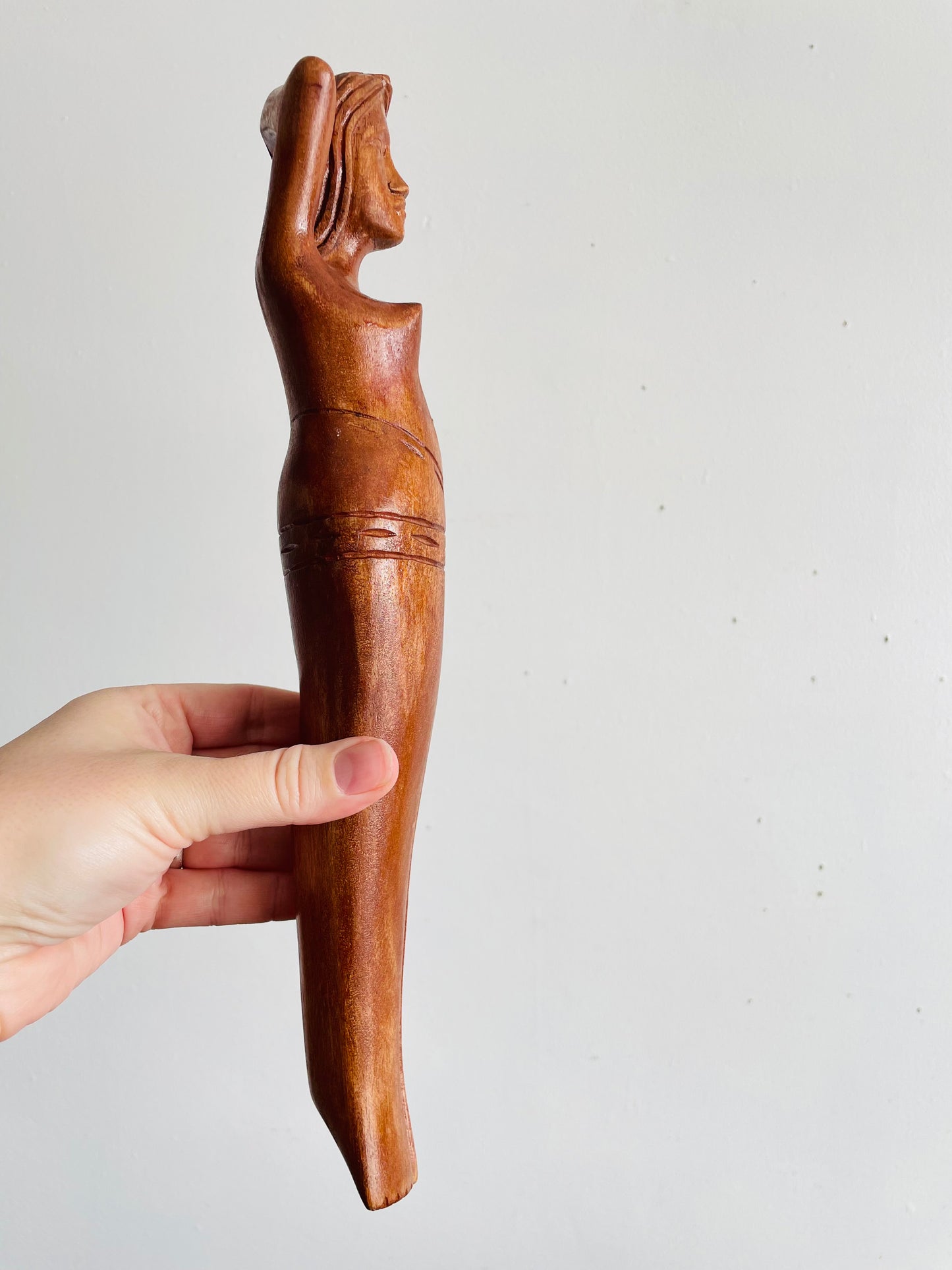 Vintage Nude Lady Wood Nutcracker #1 - Leg Opens & Closes to Crack Nuts - Saucy Tiki Bar Decor