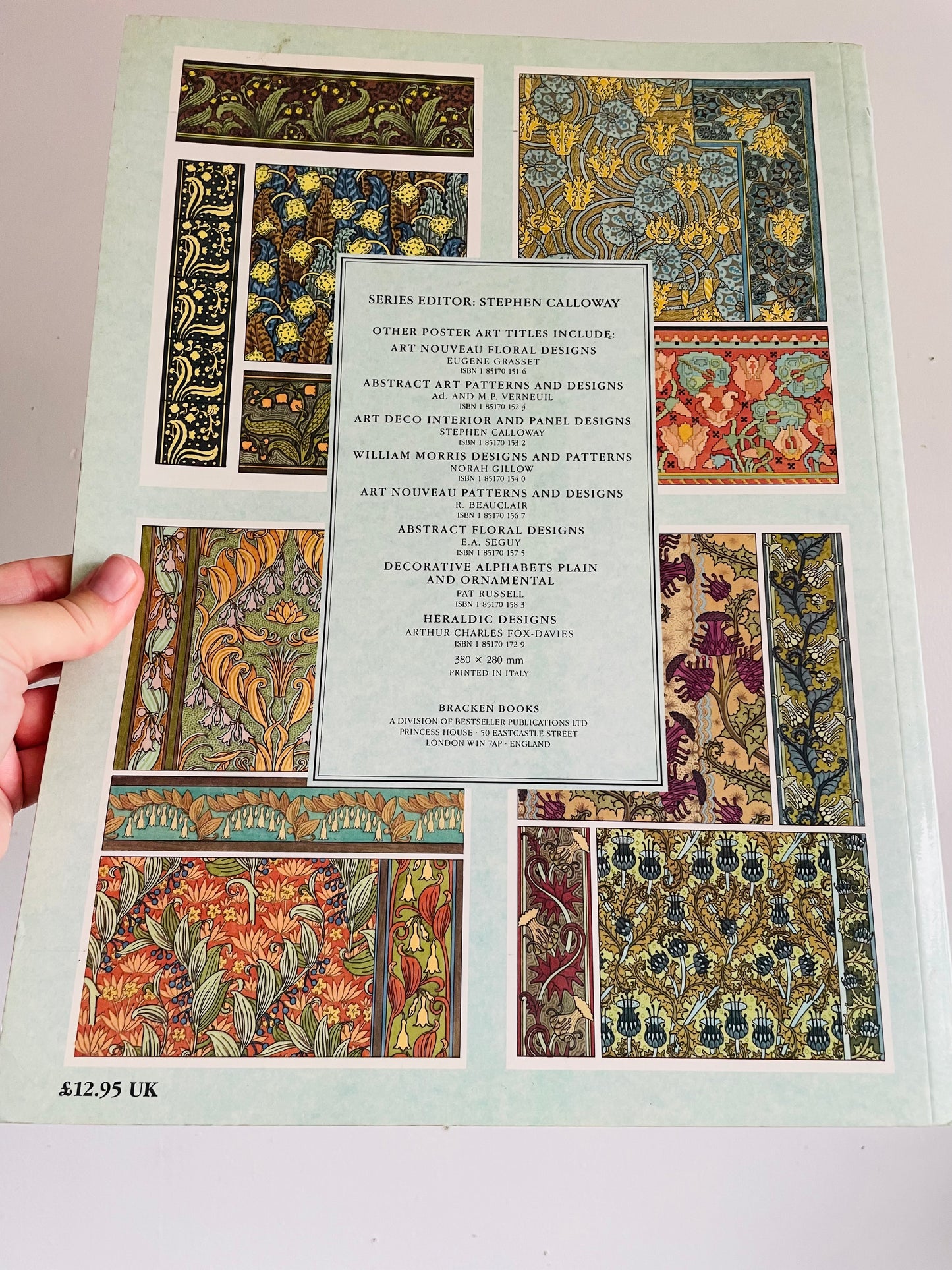 Vintage Art Nouveau Floral Designs Book by Eugene Grasset - With 40 Full Colour Plates (1988)
