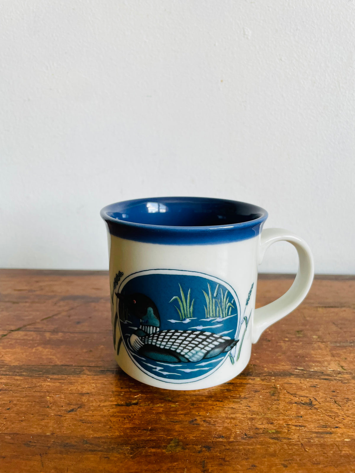 Vintage Loon Bird on Lake Mug