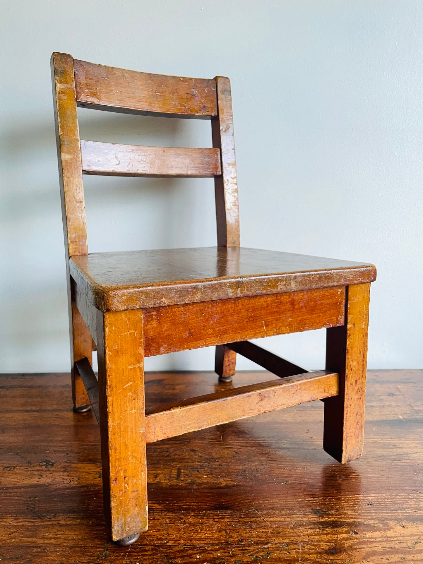 Child Sized Solid Wood School Desk Chair - Also Makes a Great Plant Stand or Porch Display Chair!