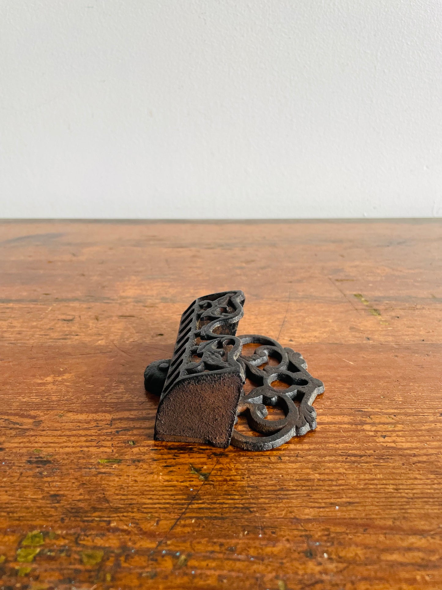 Wall Mount Black Cast Iron Match Holder