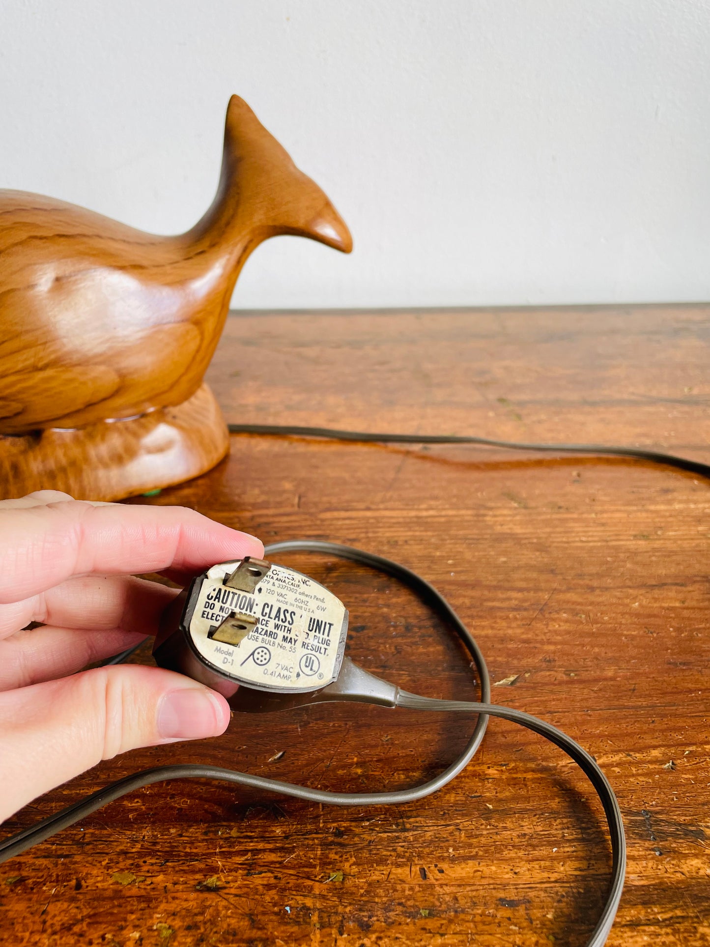 Vintage Ceramic Happy Smiling Whale Nightlight Lamp - You'll Have a Whale of a Time With This One!