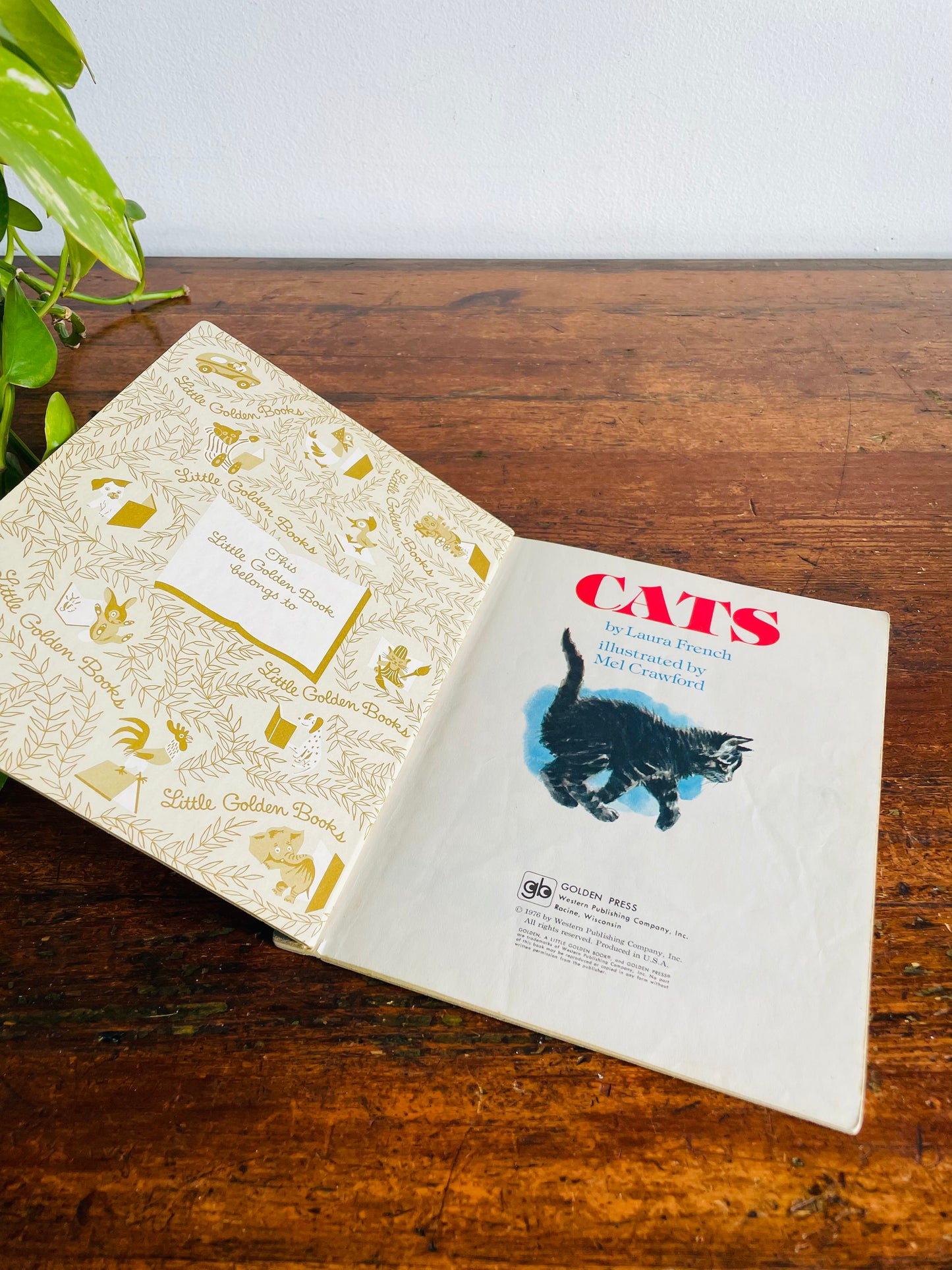 Vintage A Little Golden Book - Cats - Hardcover (1976)
