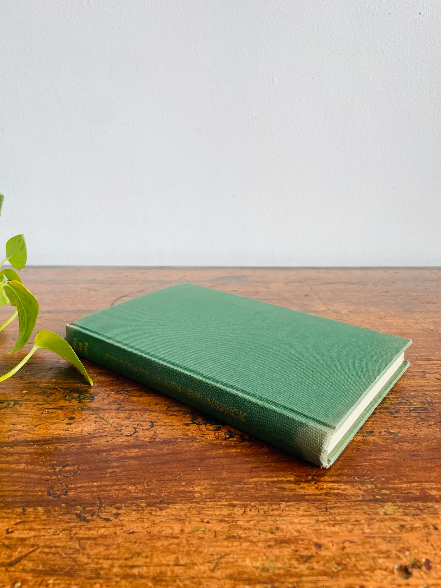Vintage Footprints in New Brunswick Clothbound Hardcover Book by Emily Mae Earle (1959) - Historical Account of Victoria County - SIGNED BY AUTHOR