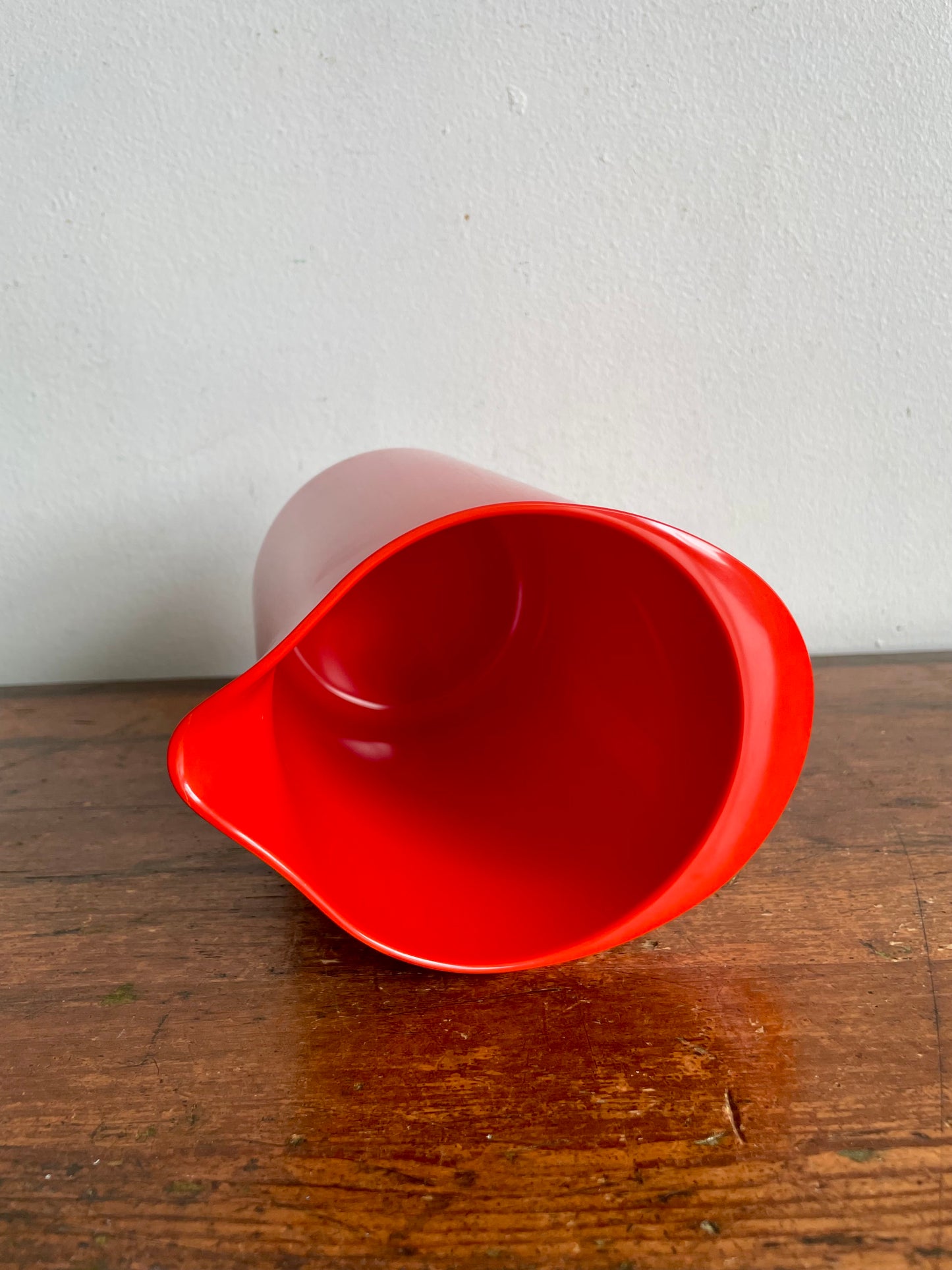 Vintage Rosti Denmark Orange Red Melamine Utensil Holder Caddy #2511 - Erik Lehmann Design - Made in Denmark