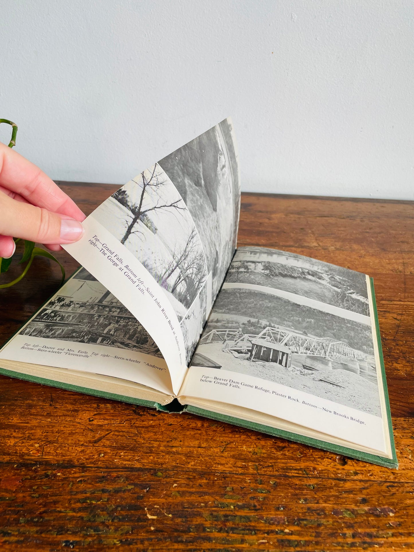 Vintage Footprints in New Brunswick Clothbound Hardcover Book by Emily Mae Earle (1959) - Historical Account of Victoria County - SIGNED BY AUTHOR