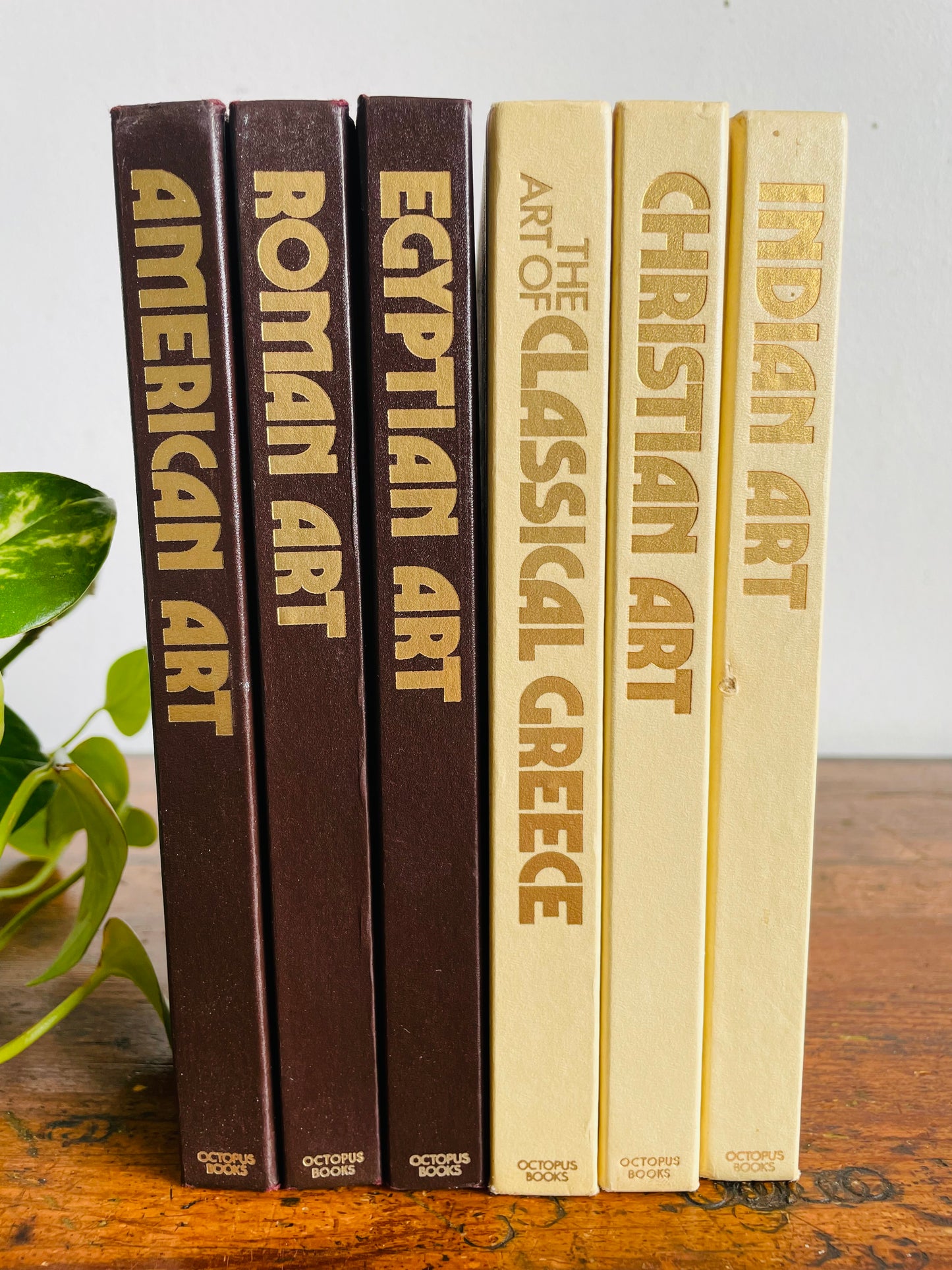 Vintage Collection of Hardcover Art Books Edited by Francesco Abbate - Set of 6 - American, Roman, Egyptian, Classical Greek, Christian & Indian Art (1972)
