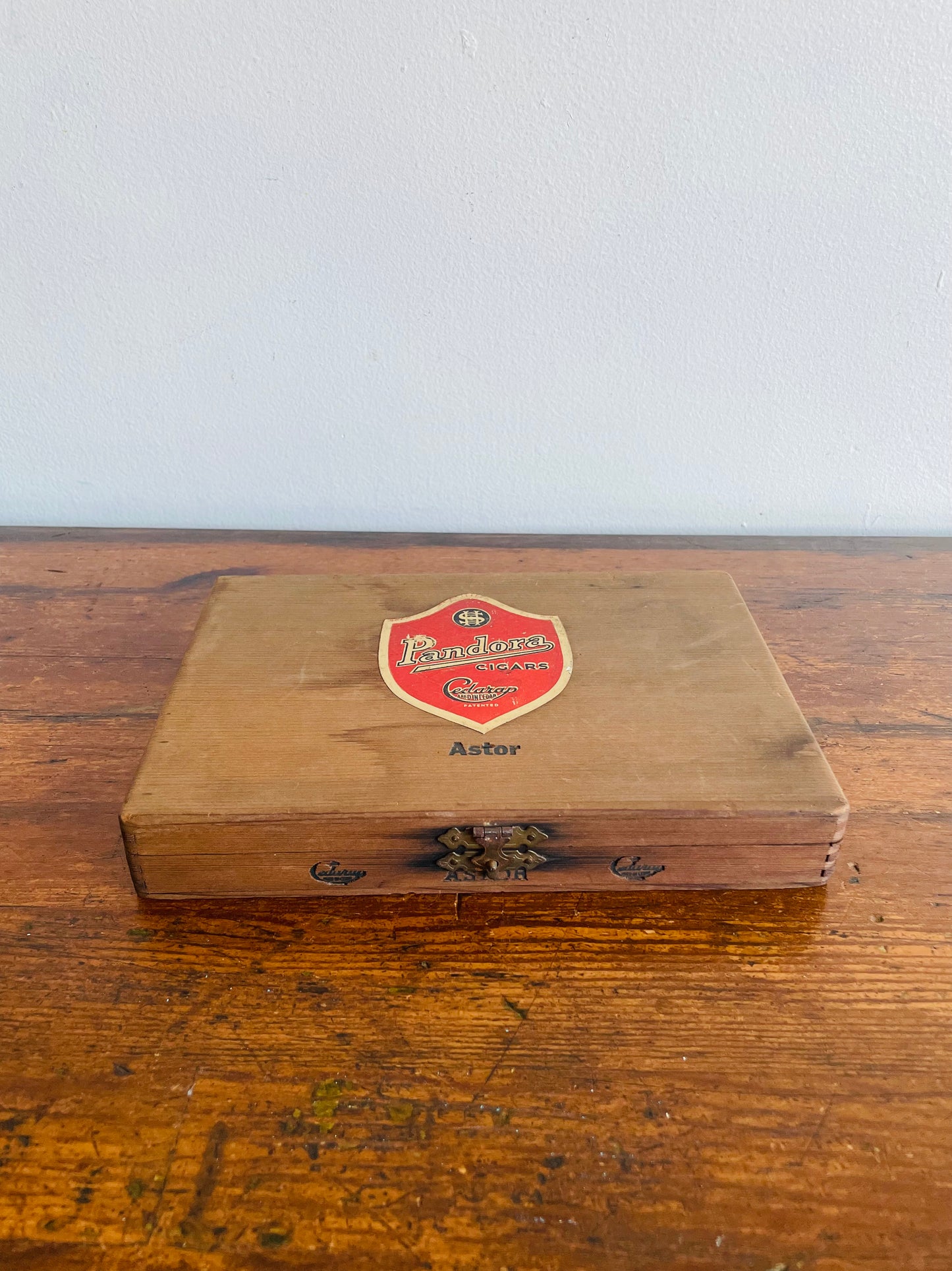 Pandora Cigars Wood Cigar Box with Latch Lid - Astor H. Simon & Sons Limited