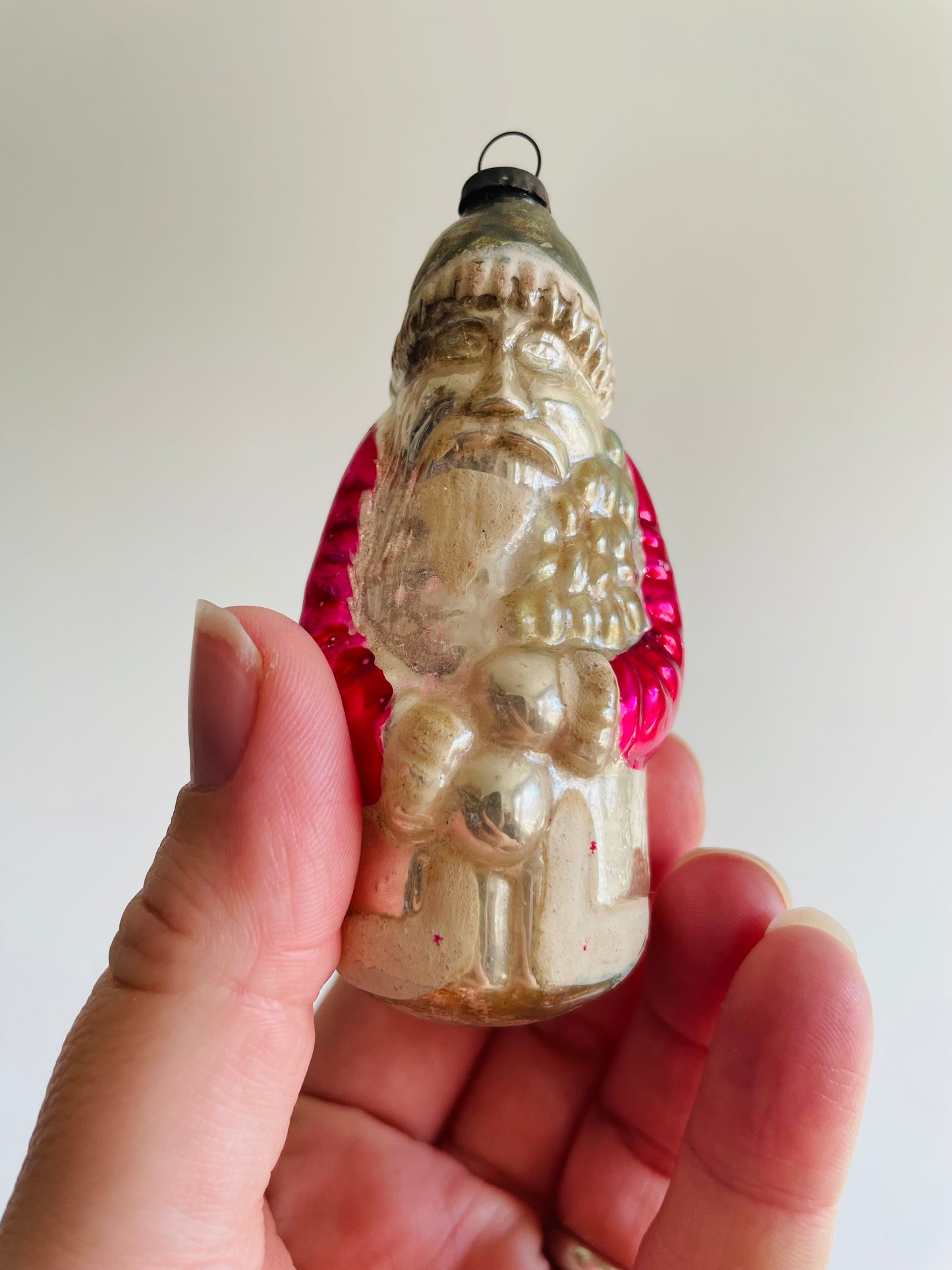 Antique Santa Claus Glass Ornament #2