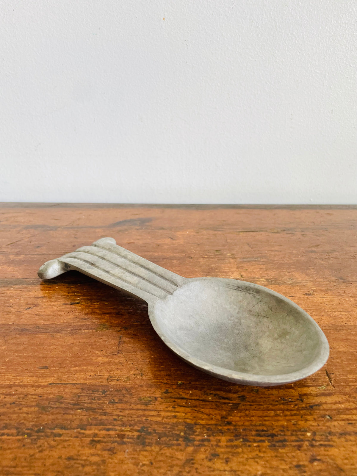 Vintage Pewter Spoon Rest