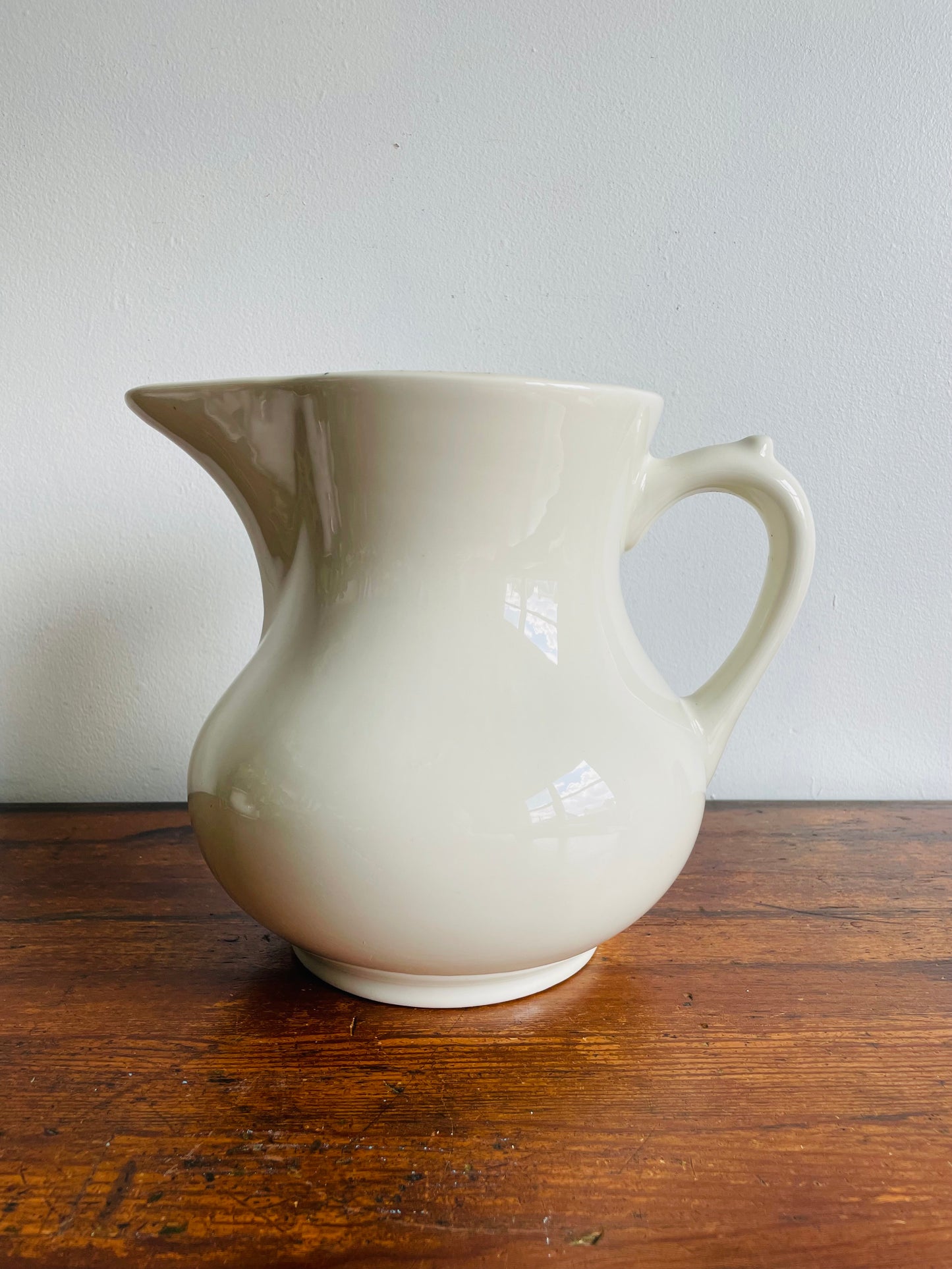 Large Sovereign Potters Canada Hotel China White Pitcher Jug Vase