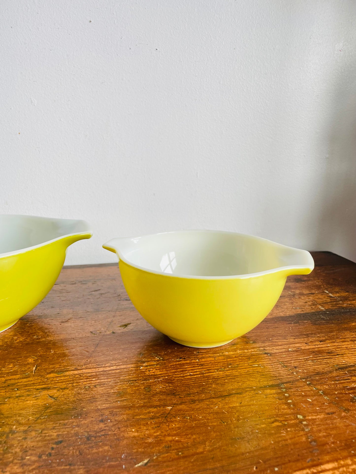 Vintage Pyrex Verde Avocado Green Cinderella Nesting Bowls - Set of 3