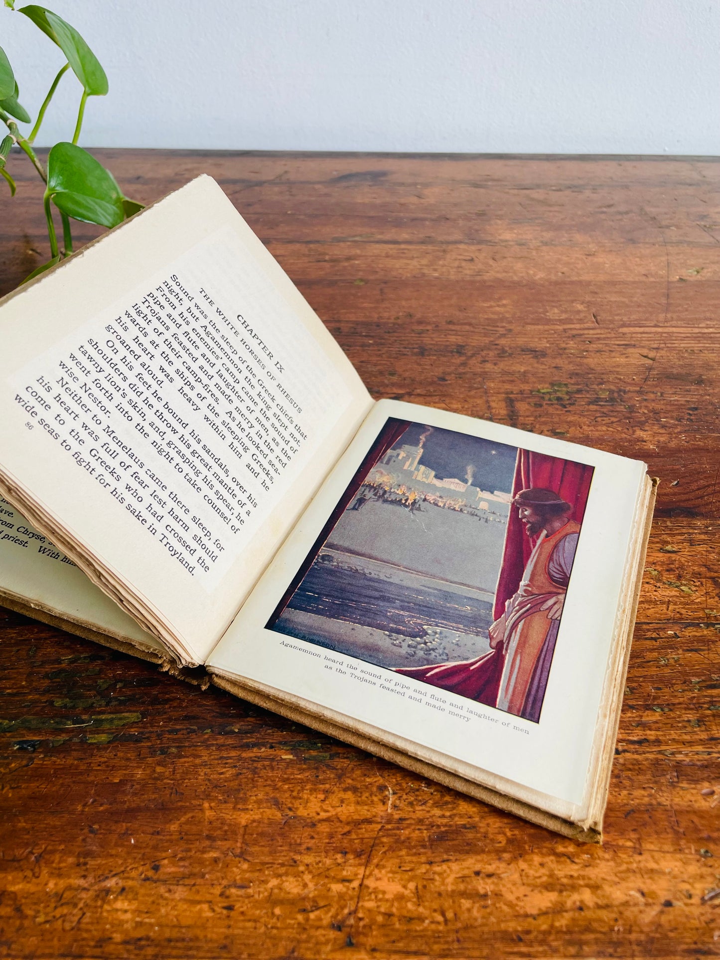Antique Early 1900s Stories from The Iliad Hardcover Pocket Book - Told to the Children Series - Jeanie Lang - Pictures by W. Heath Robinson
