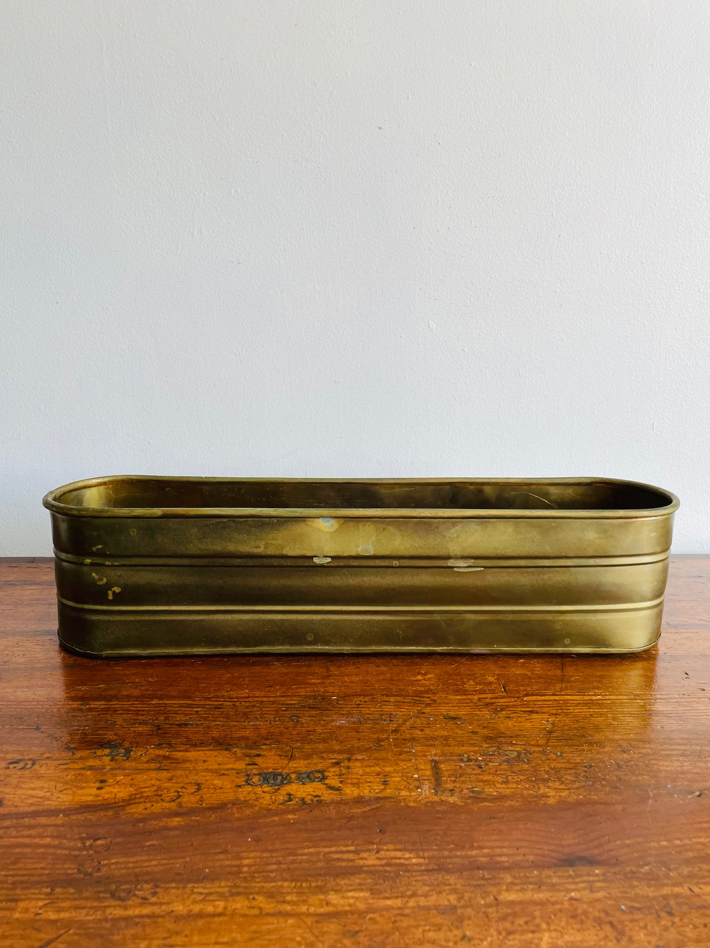 Long Brass Windowsill Trough Planter - Made In India