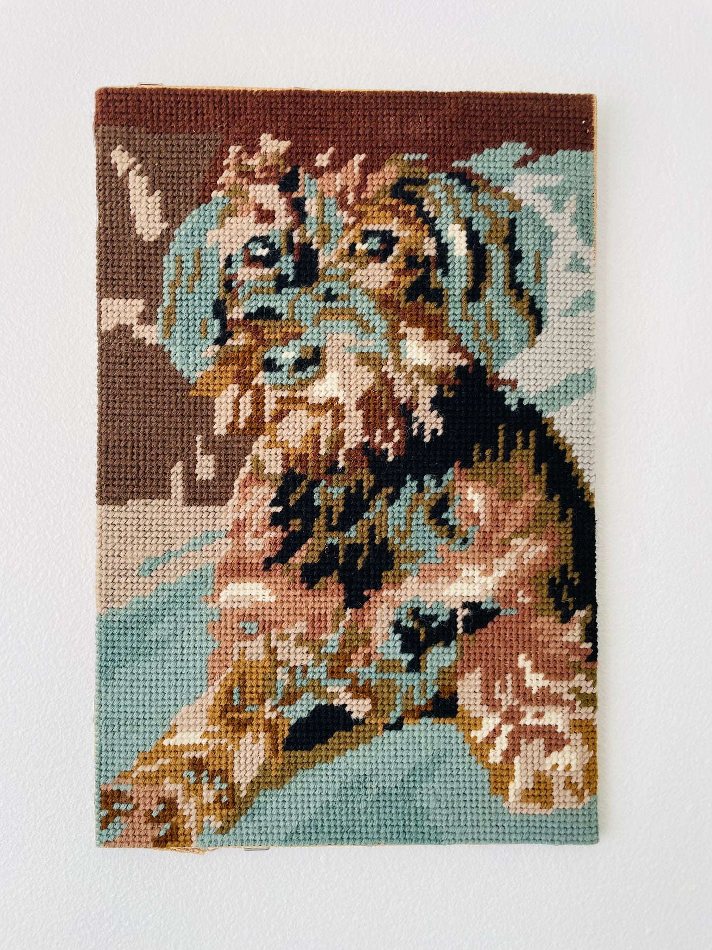 Needlepoint Embroidery Picture of Dachshund Dog