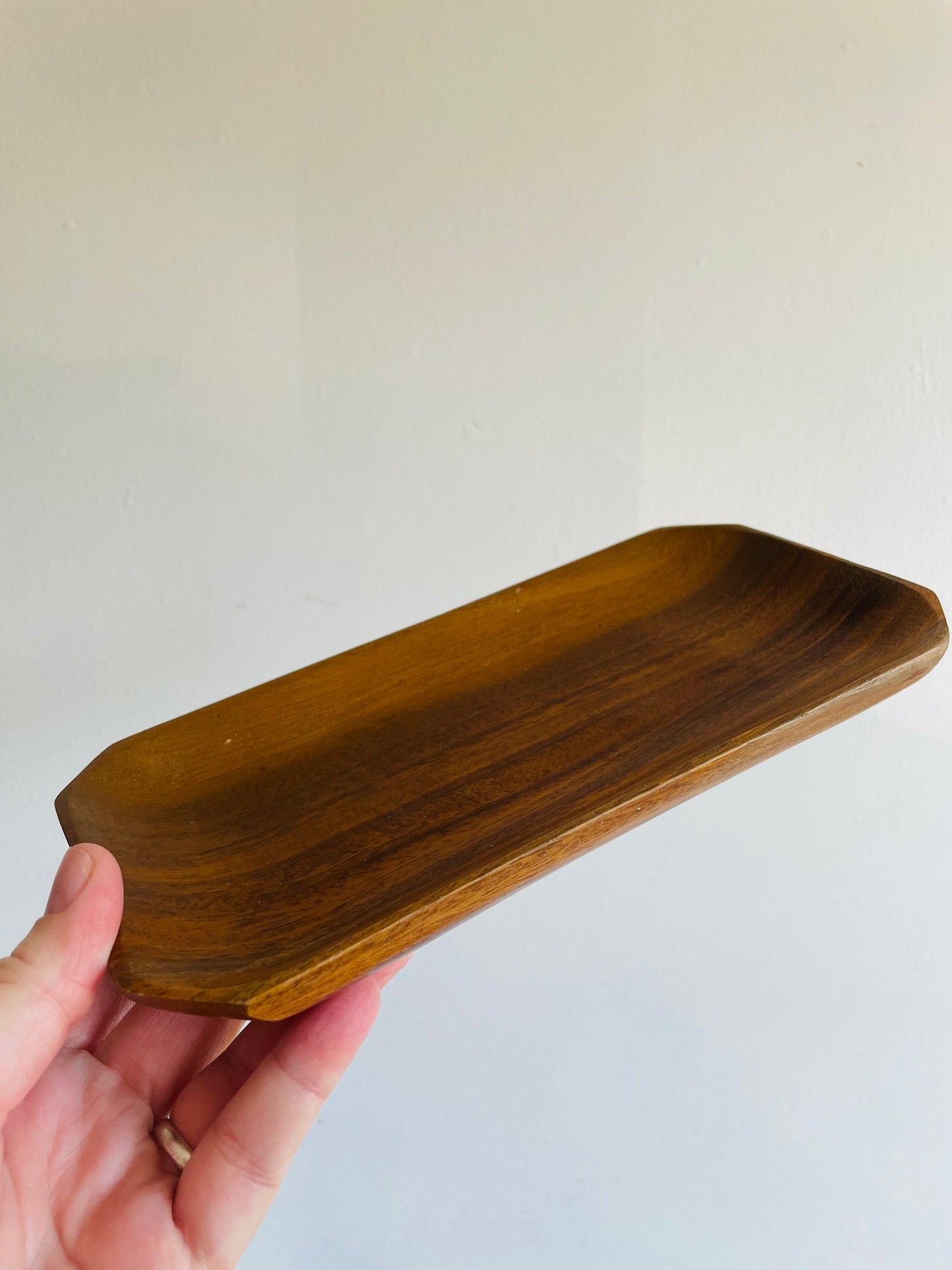 Mini Wooden Trinket Tray Dish - Made in the Philippines - Great for Business Cards, Jewellery, Etc.!