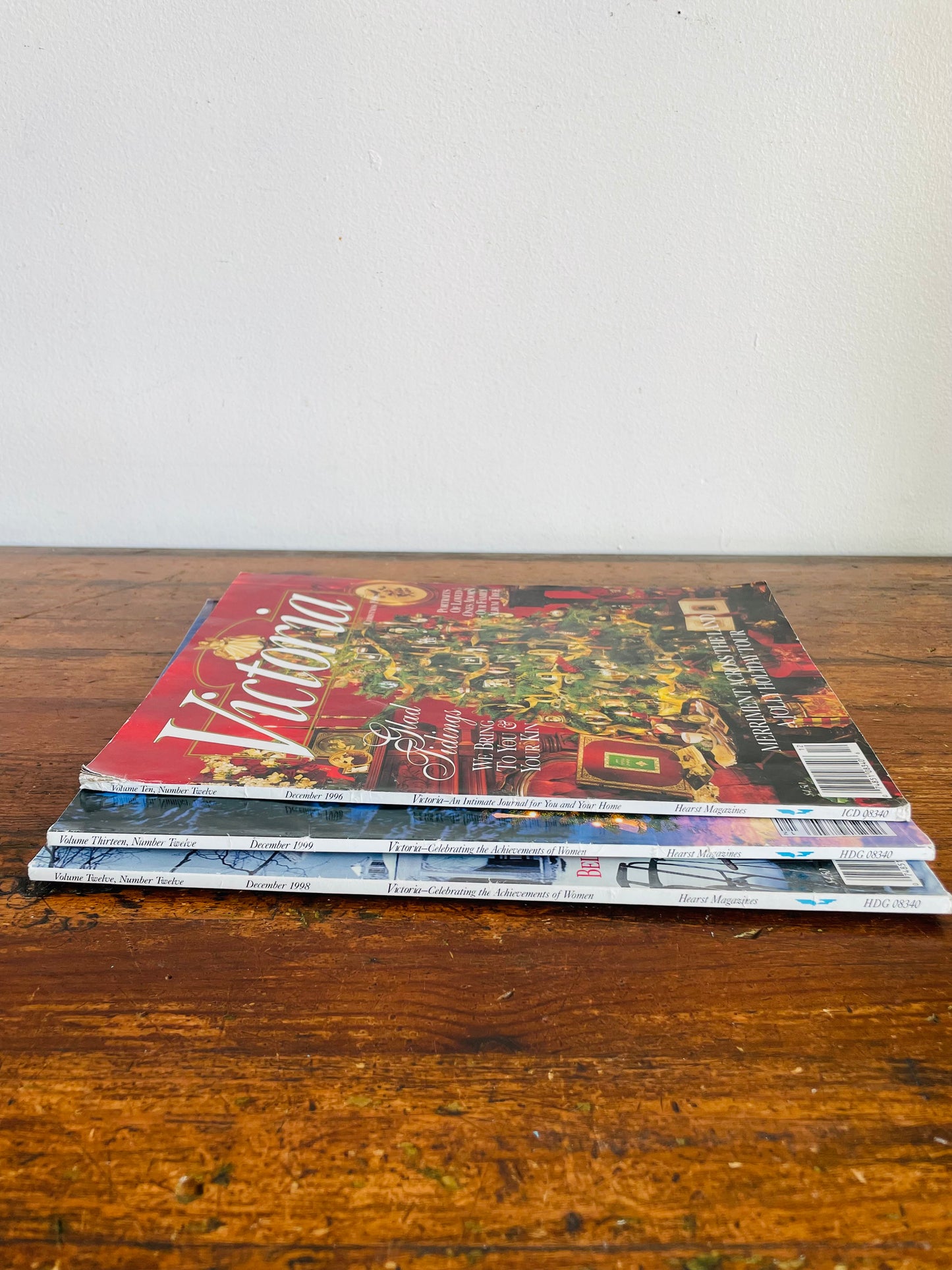 Vintage Collection of Victoria Christmas Magazines - December 1996, 1998, 1999 - Set of 3