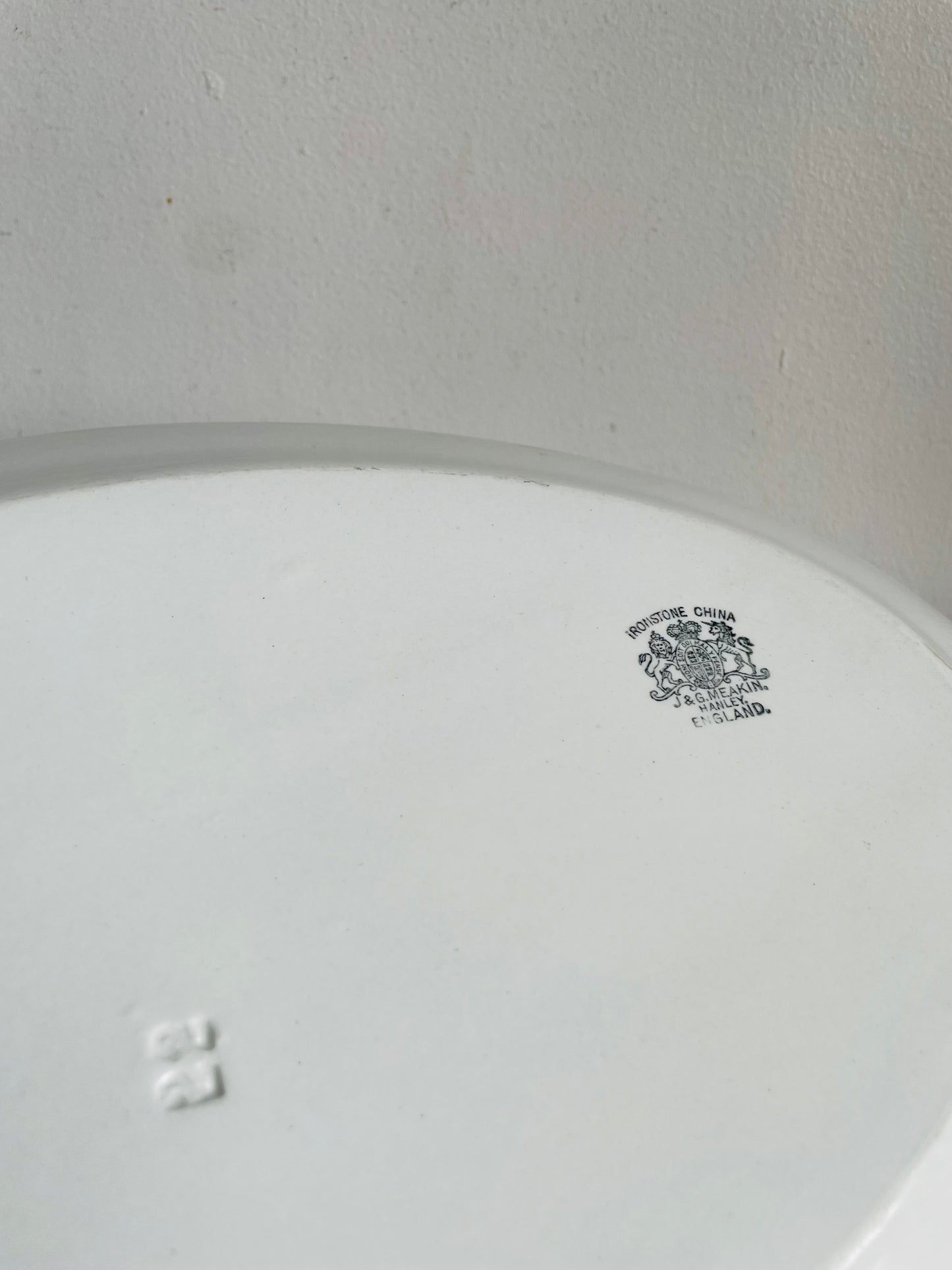 Antique J & G Meakin Ironstone China Oval 14.5" Platter Plate - Hanley England (Stamped Between 1890-1907)