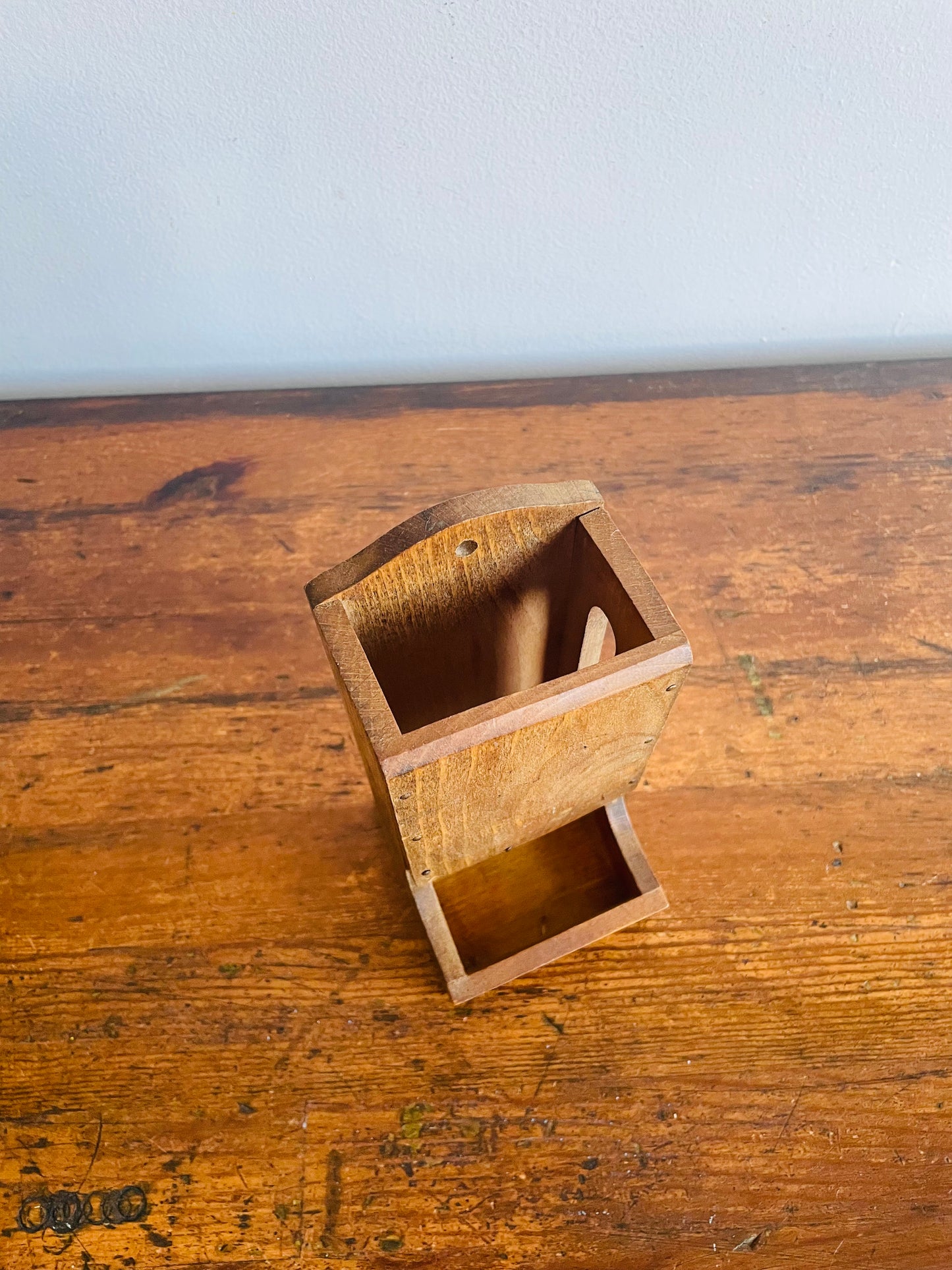 Wood Wall Mount or Standing Matchstick Holder - Made in Japan