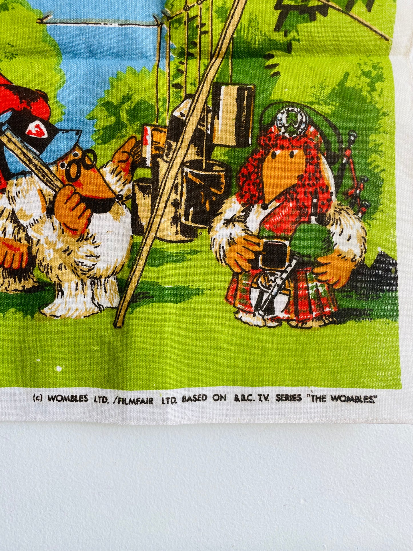 Brand New Vintage Blackstaff Linen Tea Towel - The Wombles of Wimbledon Common - Based on BBC TV Series "The Wombles"