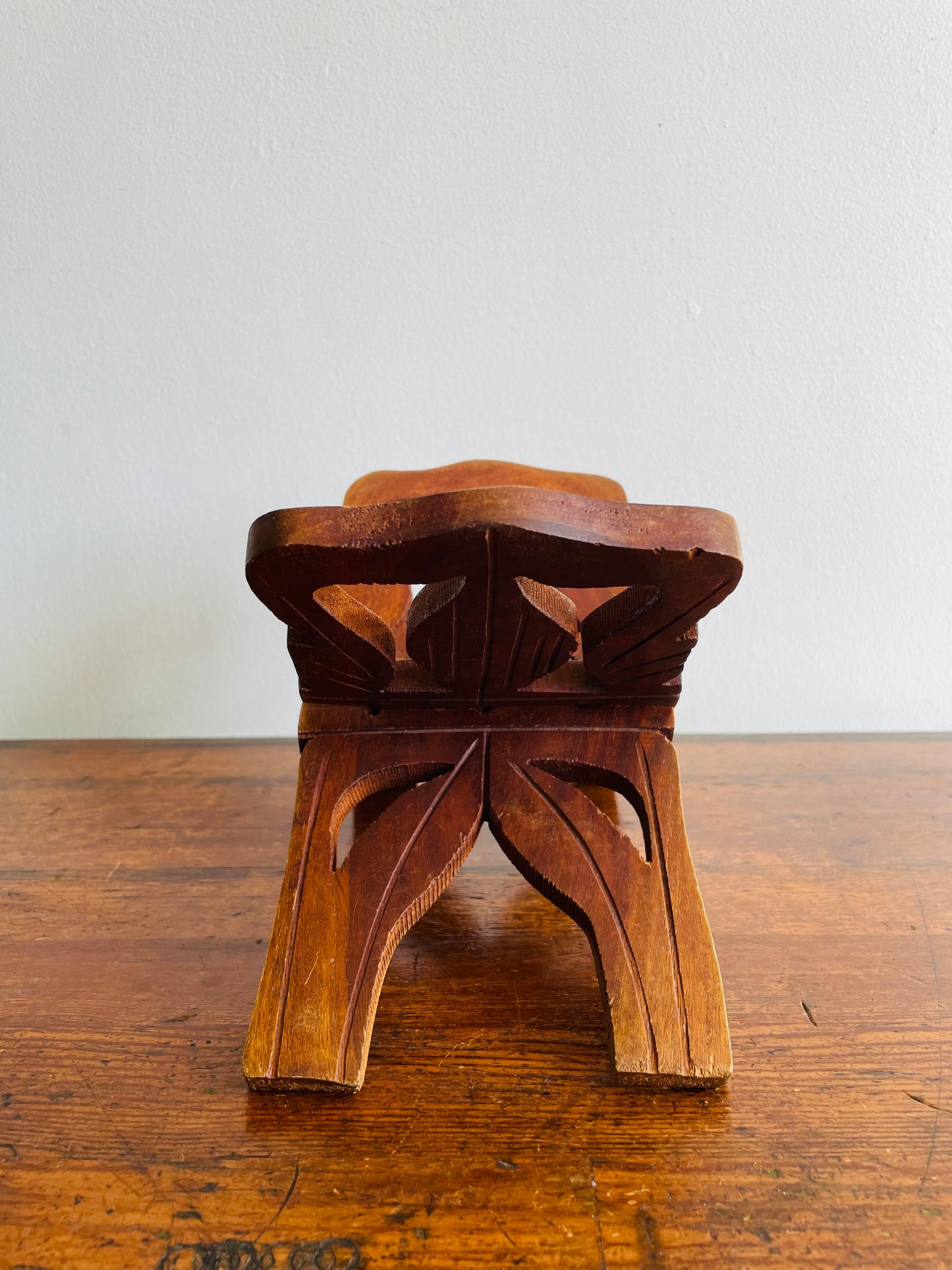 Carved Wooden Book Holder Stand