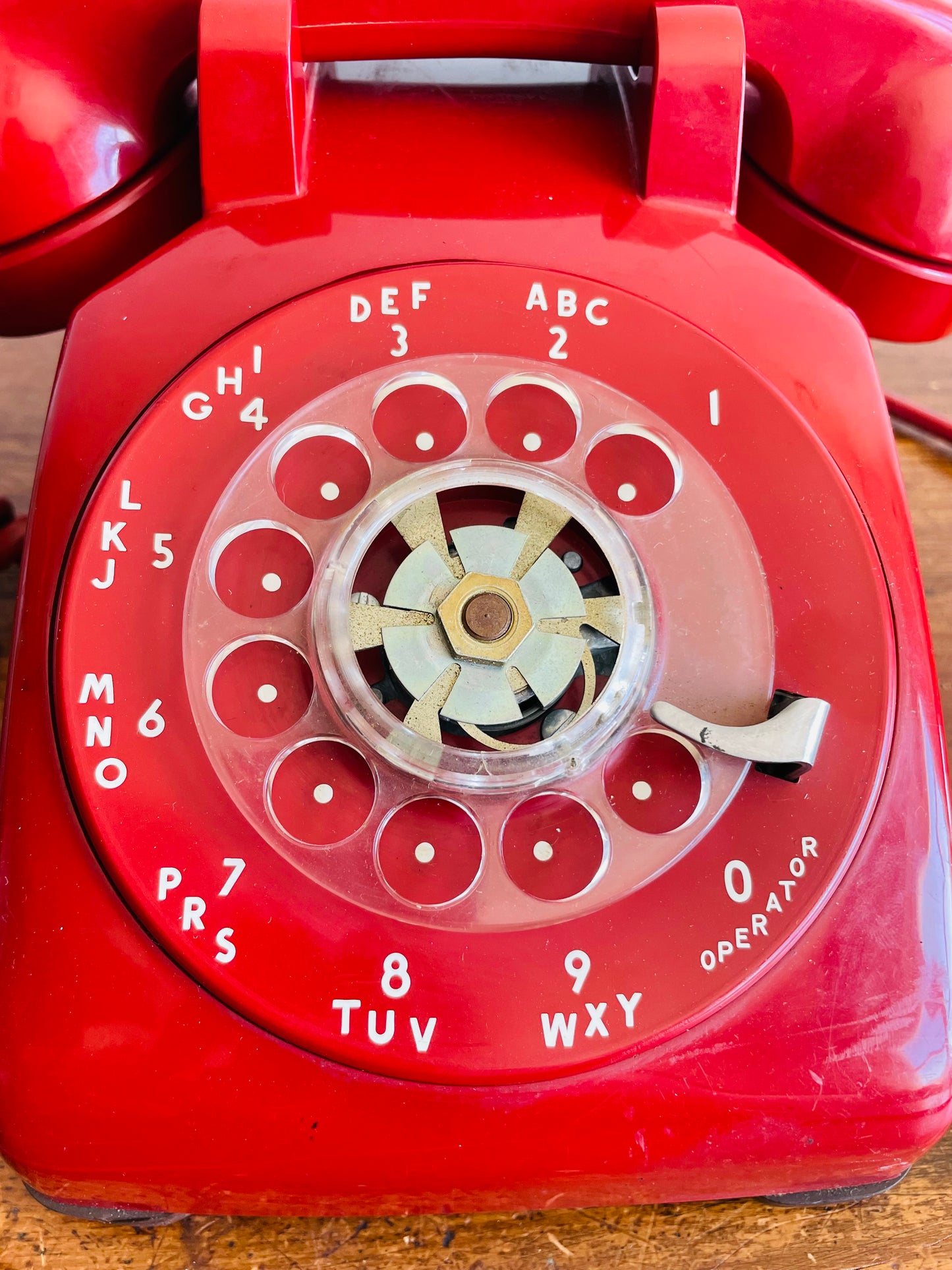 1950s Northern Electric Company Cherry Red Rotary Landline Phone - Made in Canada