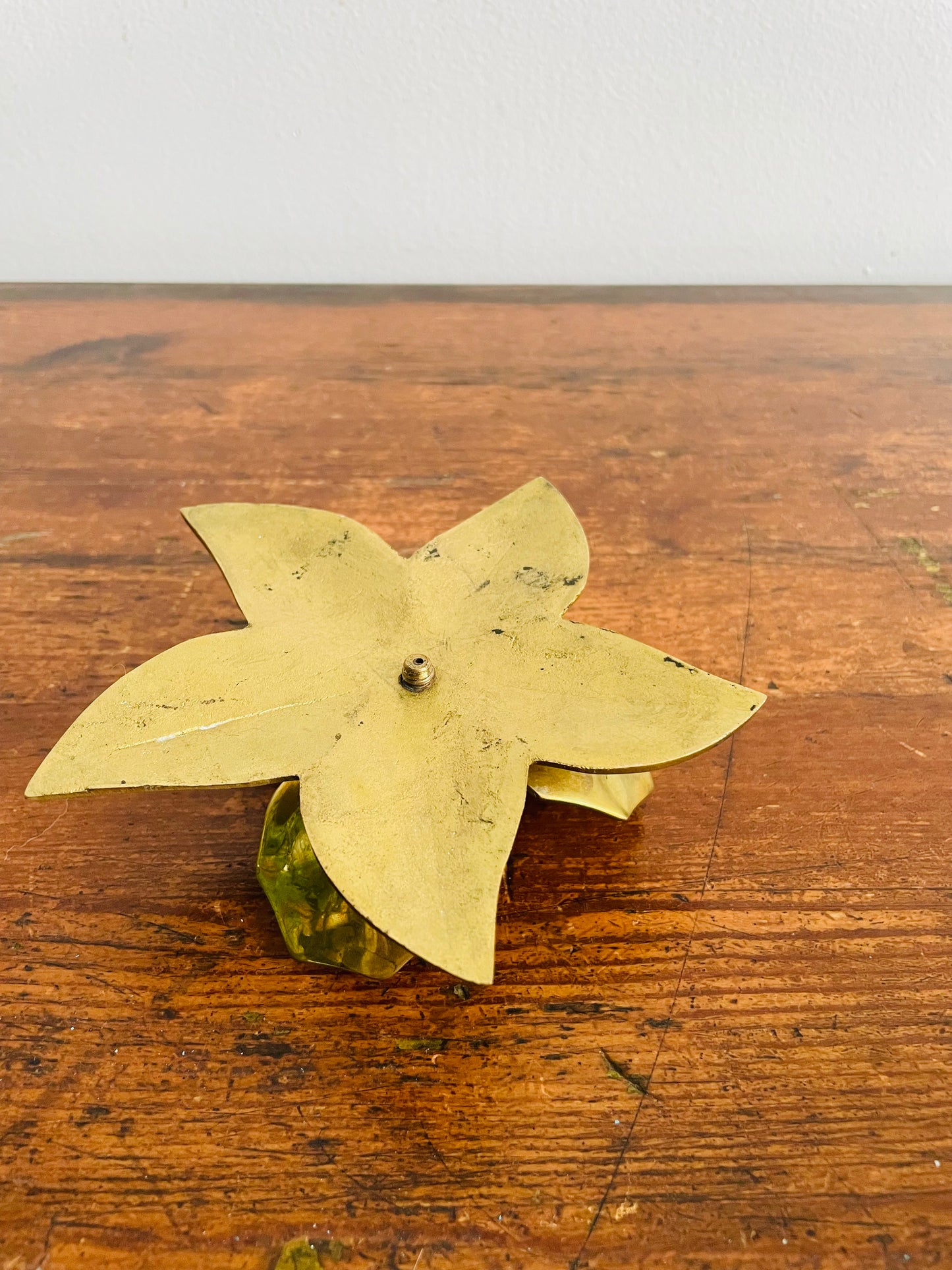 Brass Flower Petal Candle Holder