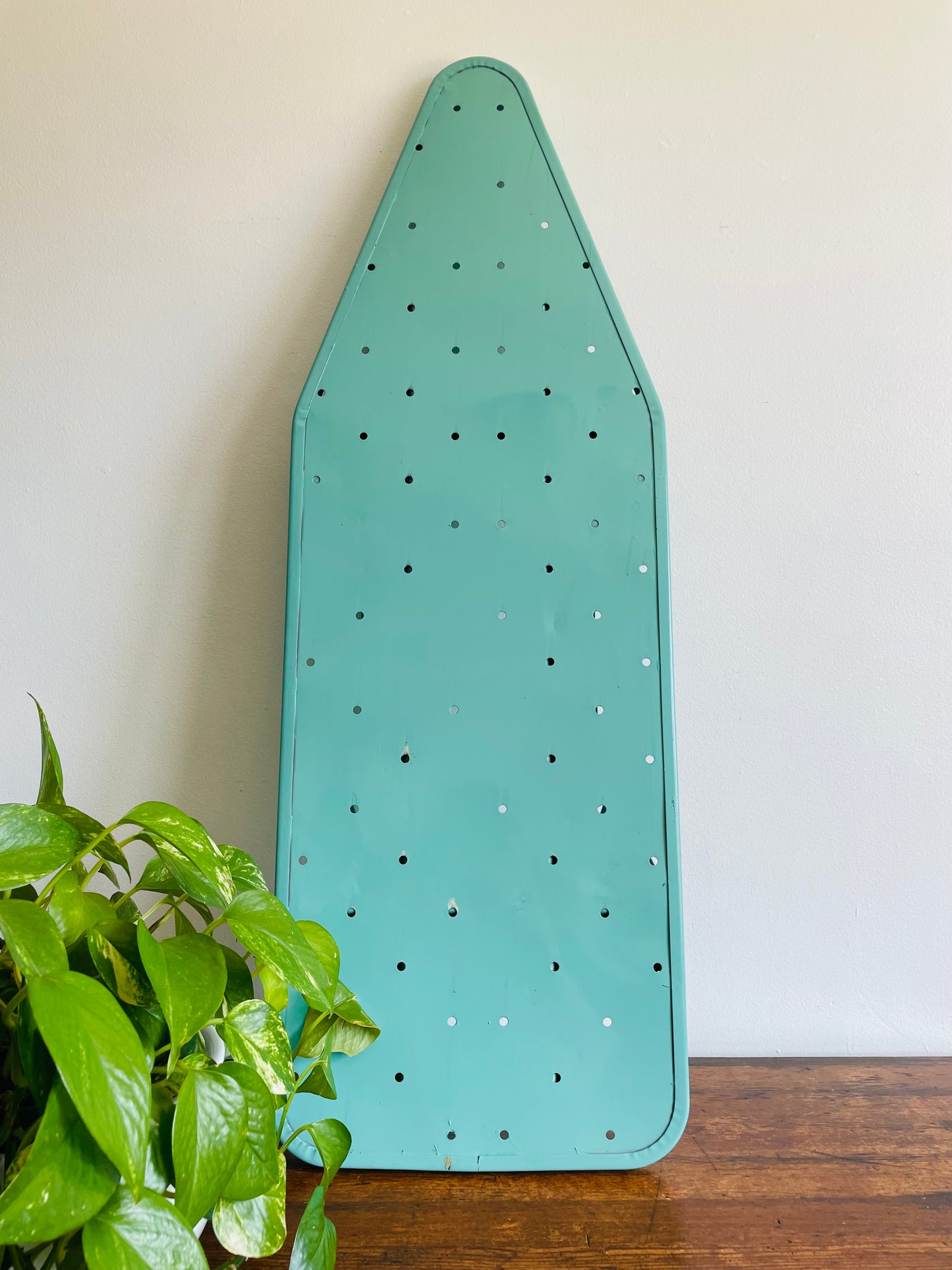 Portable Tabletop Turquoise Enamelled Metal Ironing Board #1 - Meyer-Bilt Products Made in Chicago USA