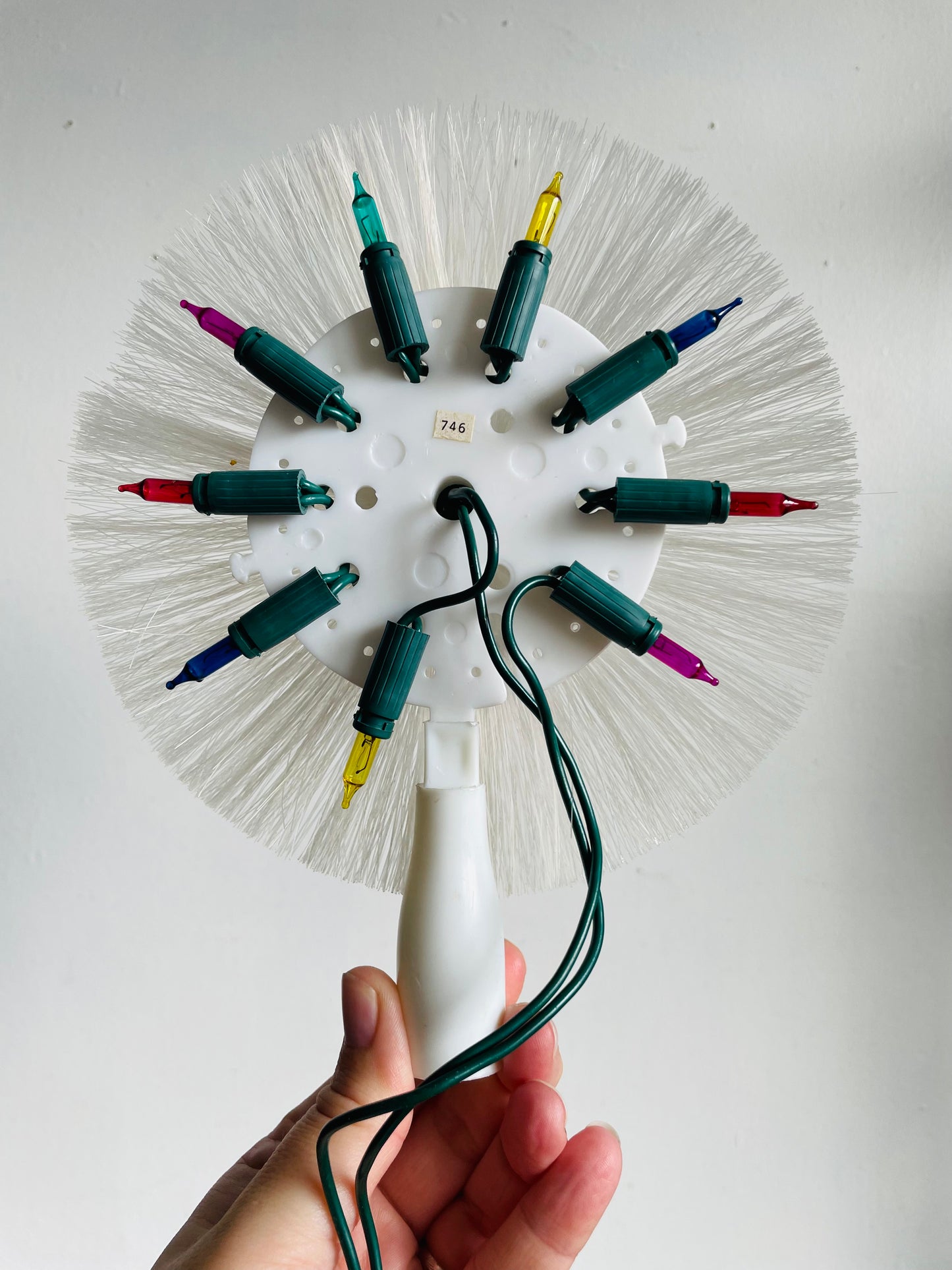 Vintage Alderbrook Industries Illuminated Fiber Optic Christmas Tree Topper - Tested / Works!